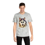 Siberian Husky 'Sacha' Unisex Cotton Color Blast T-Shirt