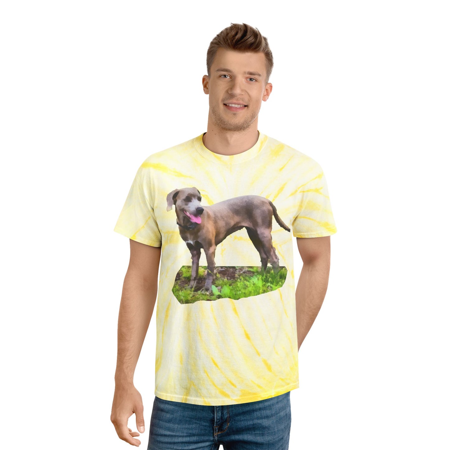Blue Lacy Unisex Cotton Tie-Dye Tee, Cyclone
