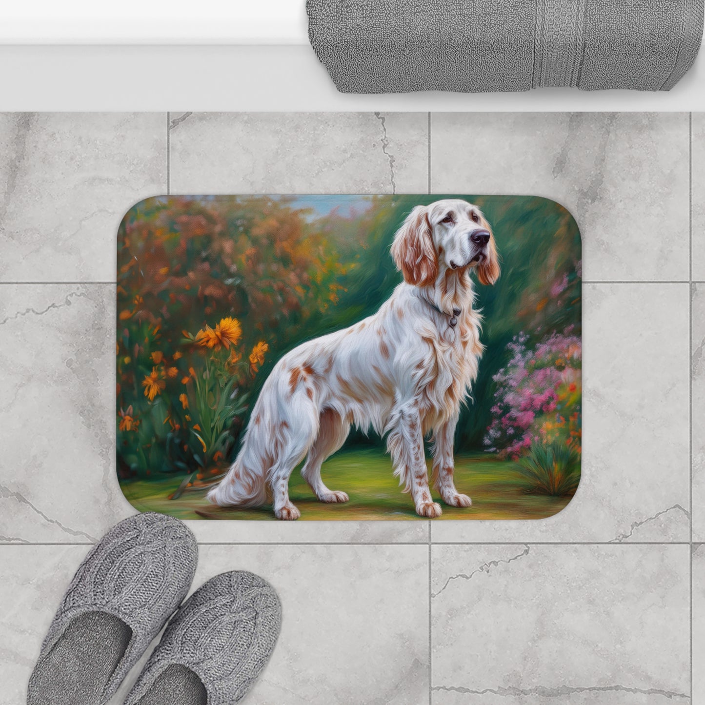 Charming English Setter Bathroom Rug Mat
