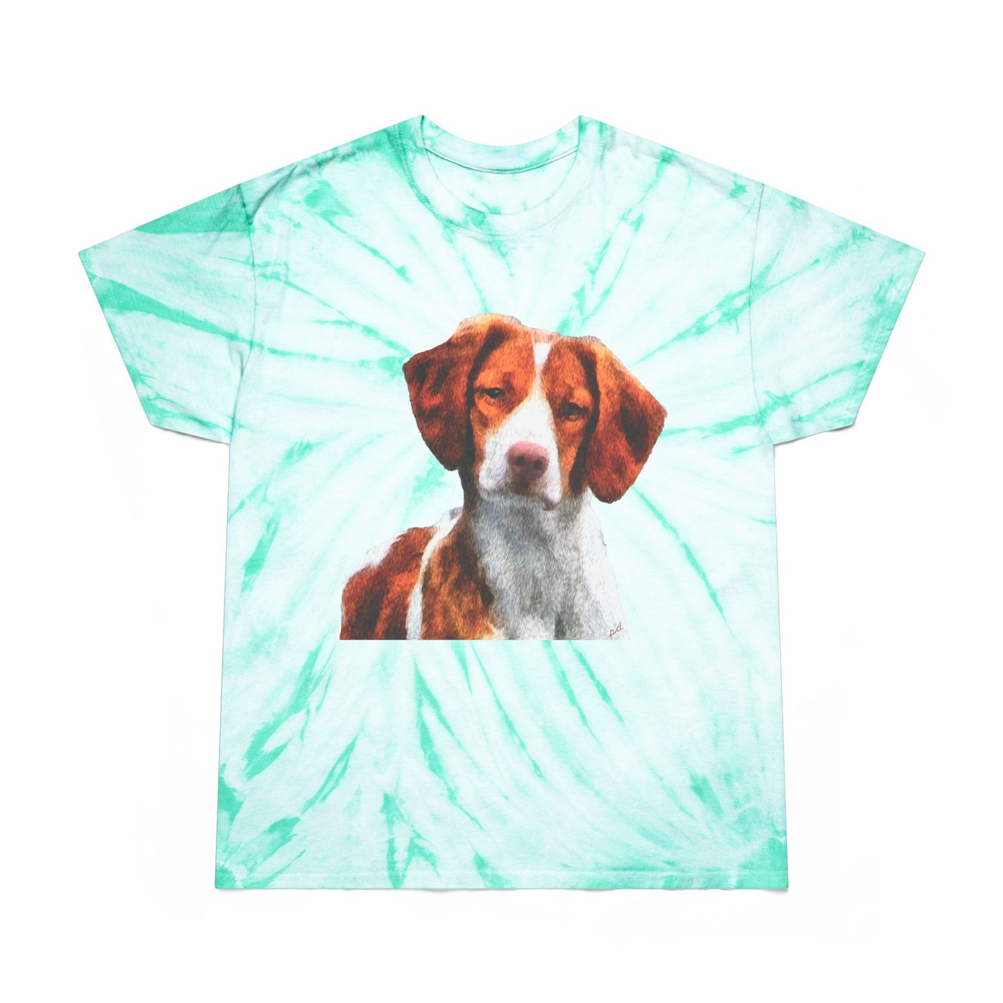 Brittany Spaniel 'Gunner' Unisex Tie-Dye Tee, Cyclone