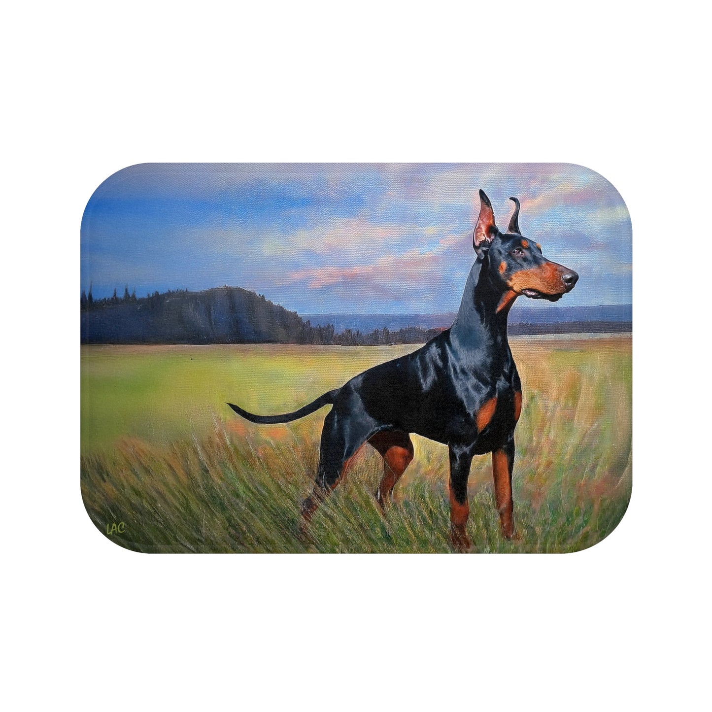 Doberman Pinscher - Bathroom Rug Mat - Elegant Pet Lover Decor