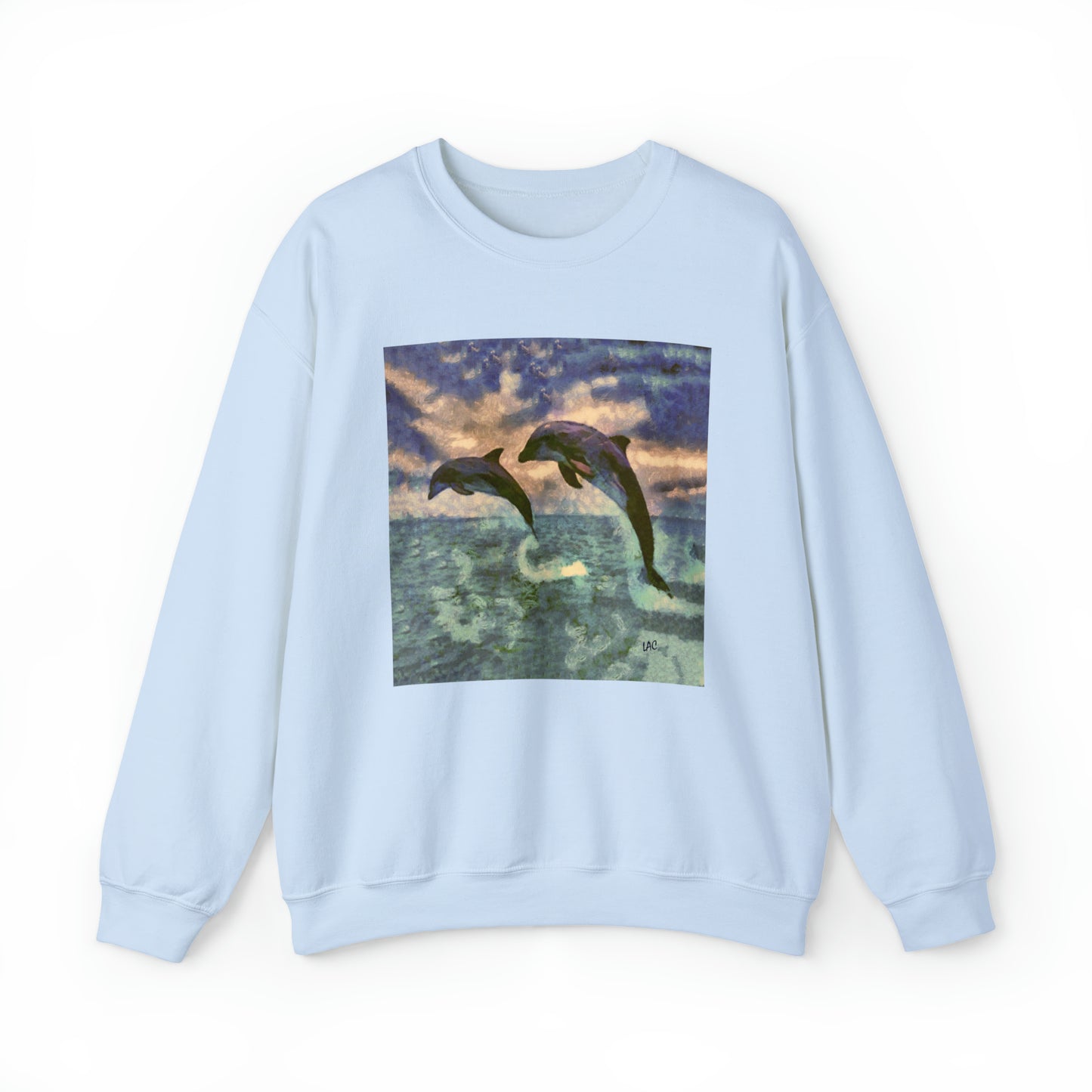 Dolphins 'Flip & Flop' Unisex 50/50 Crewneck Sweatshirt