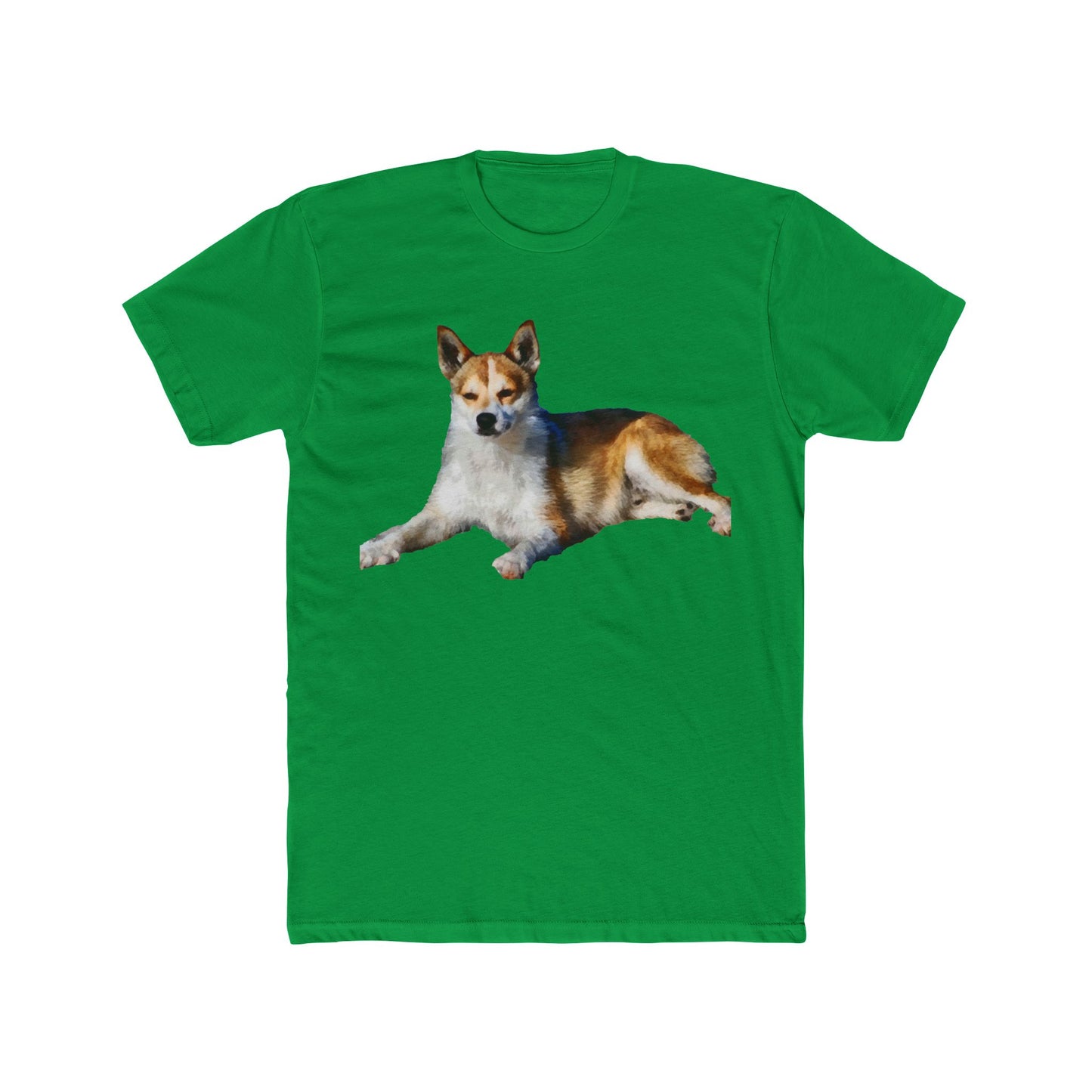 Norwegian Lundehund Men's Fitted Cotton Crew Tee