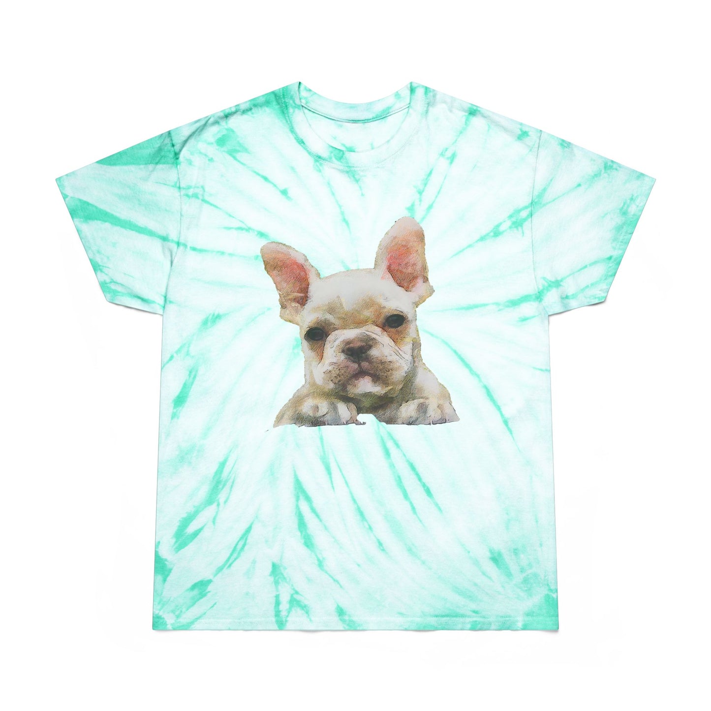French Bulldog '2' Unisex Tie-Dye Tee, Cyclone