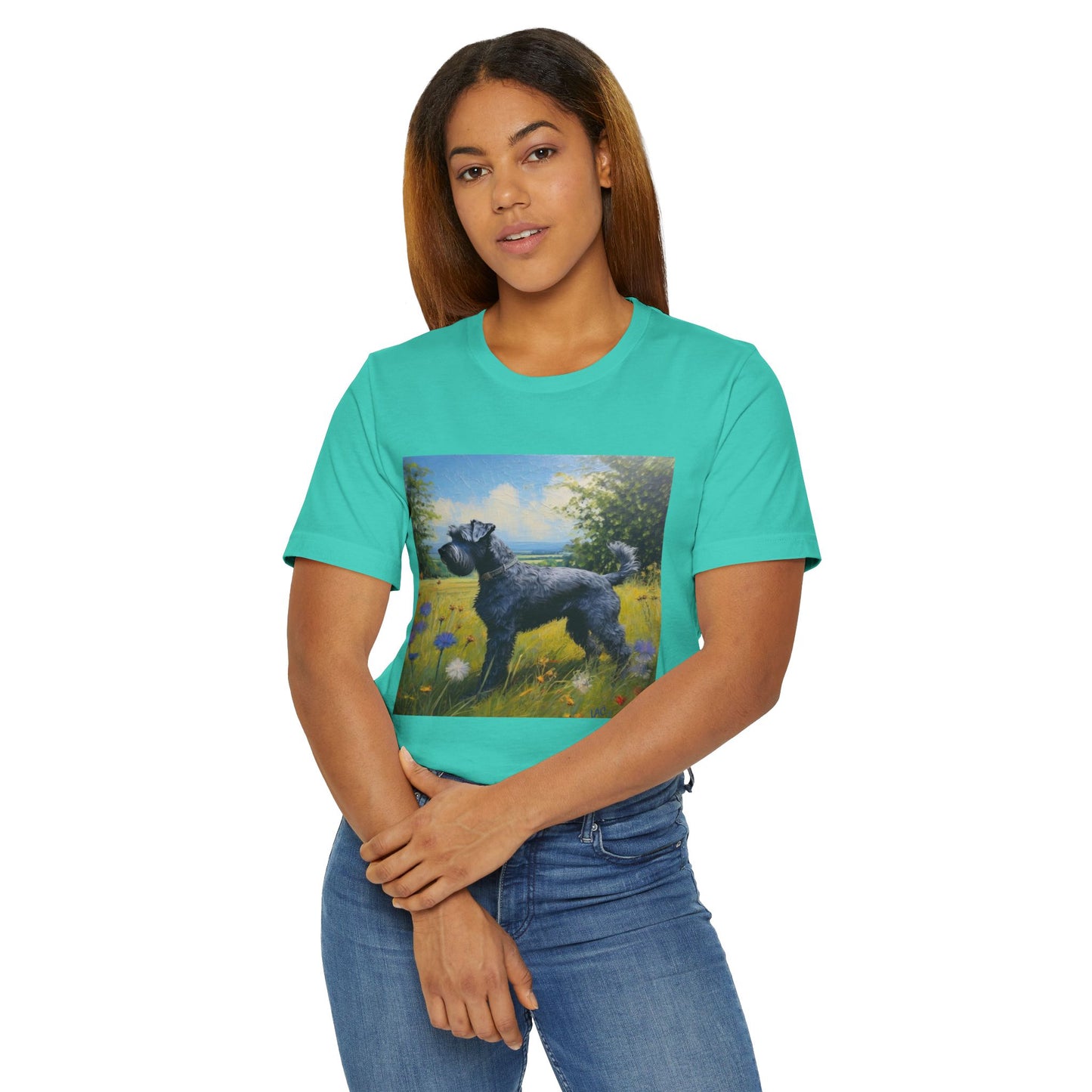 Kerry Blue Terrier Unisex Lightweight Jersey T-Shirt