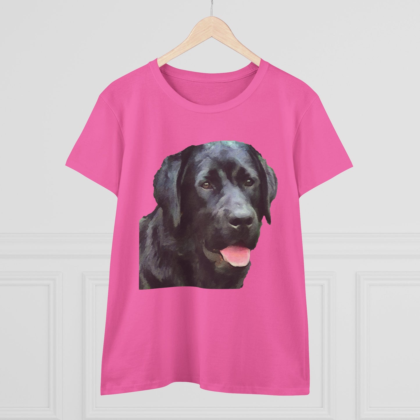 Black Lab 'Rizzo' - Labrador Retriever Women's Midweight Cotton Tee