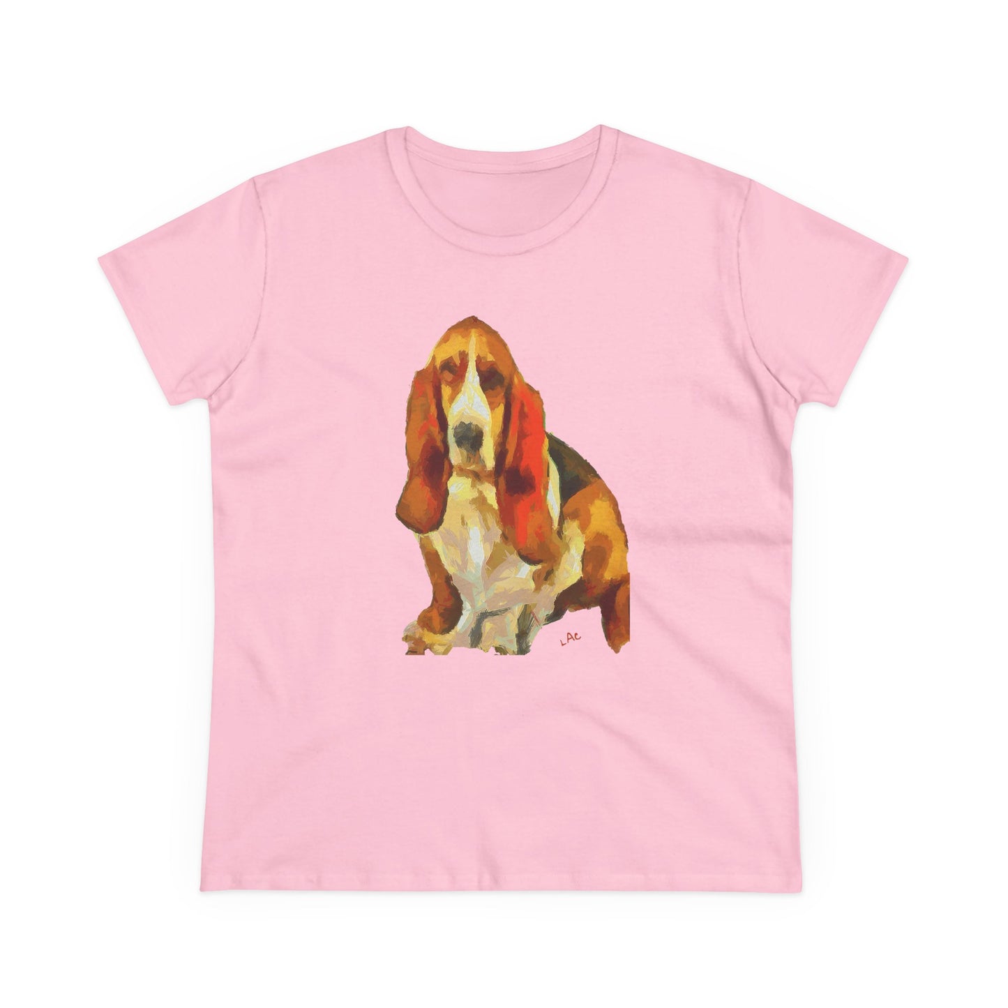 Basset Hound 'Lautrec' Women's Midweight Cotton Tee