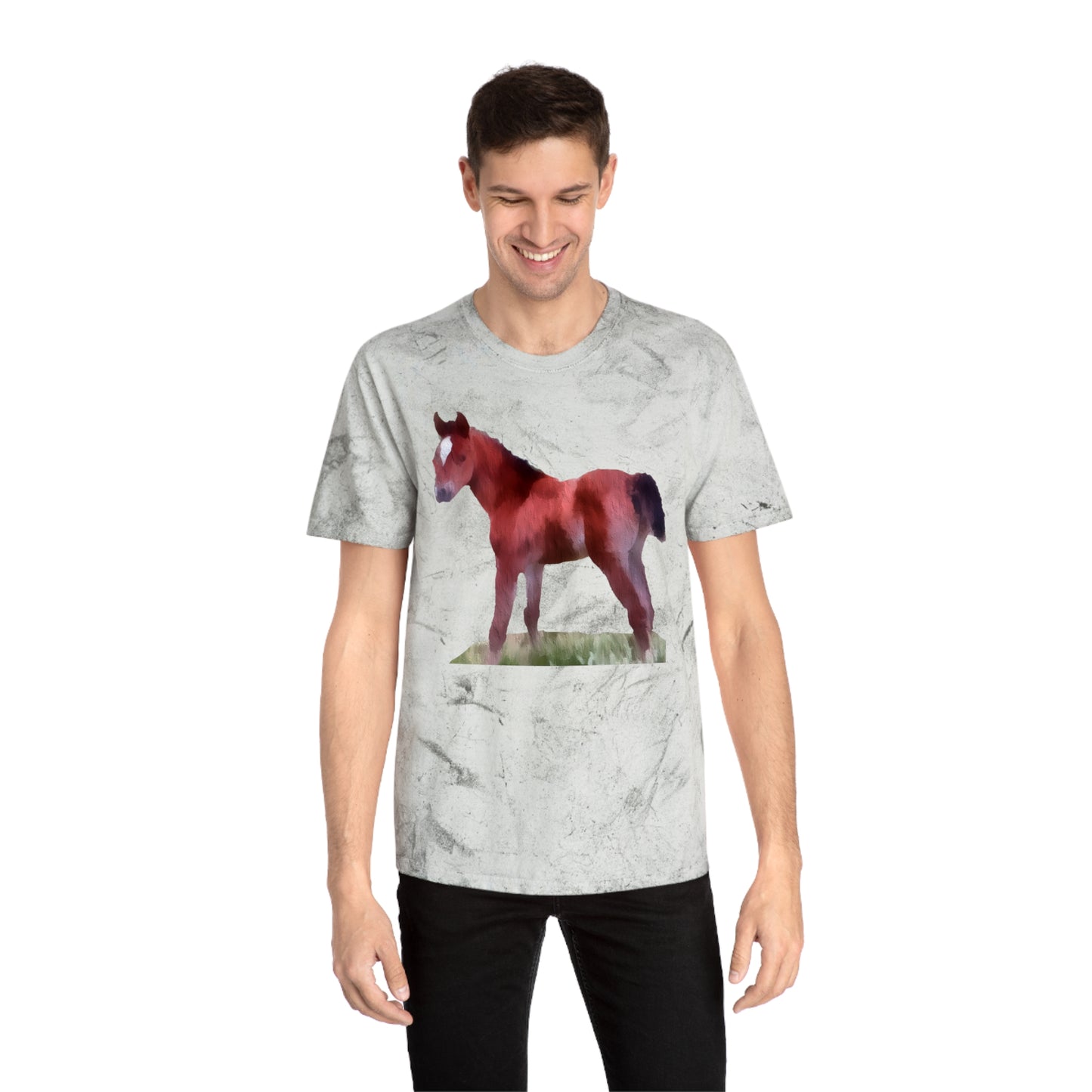 Horse 'Contata' Unisex Cotton Color Blast T-Shirt