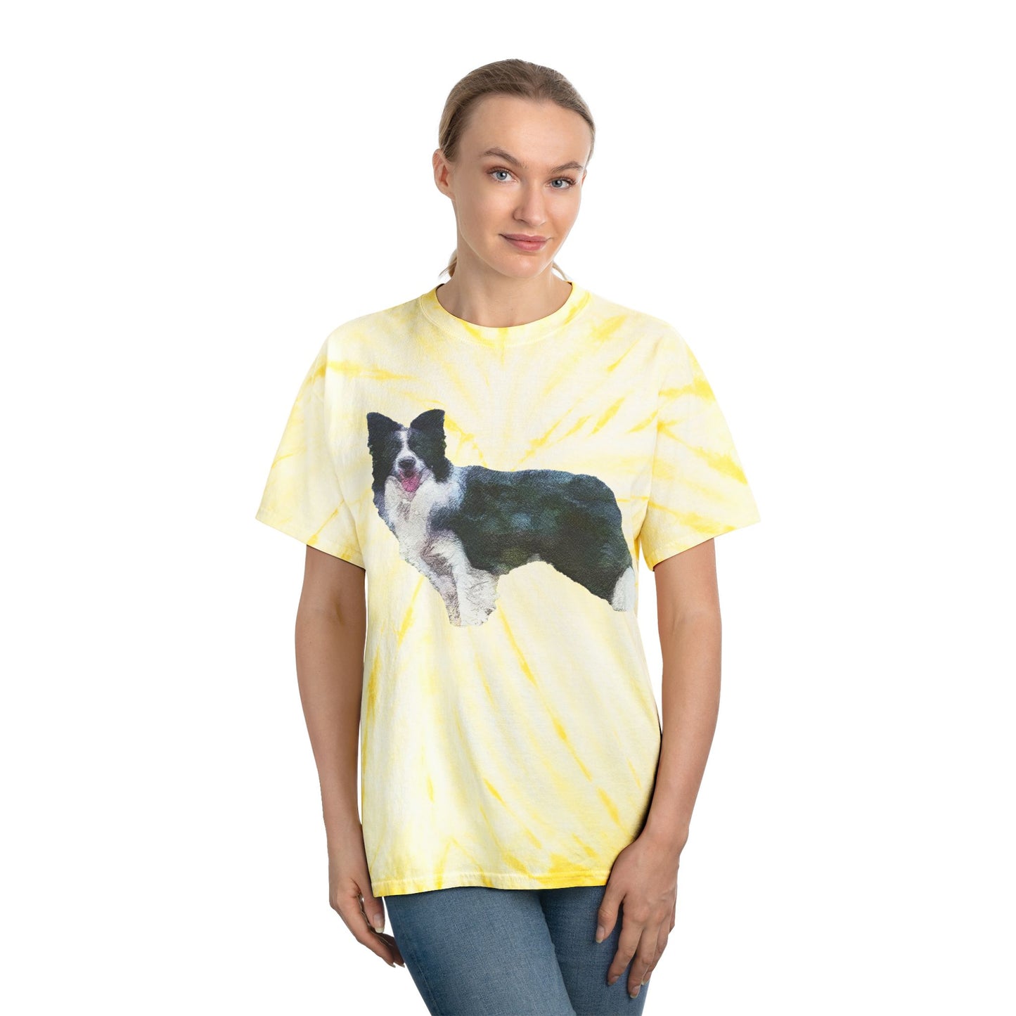Border Collie '#1' Cyclone Tie-Dye Tee