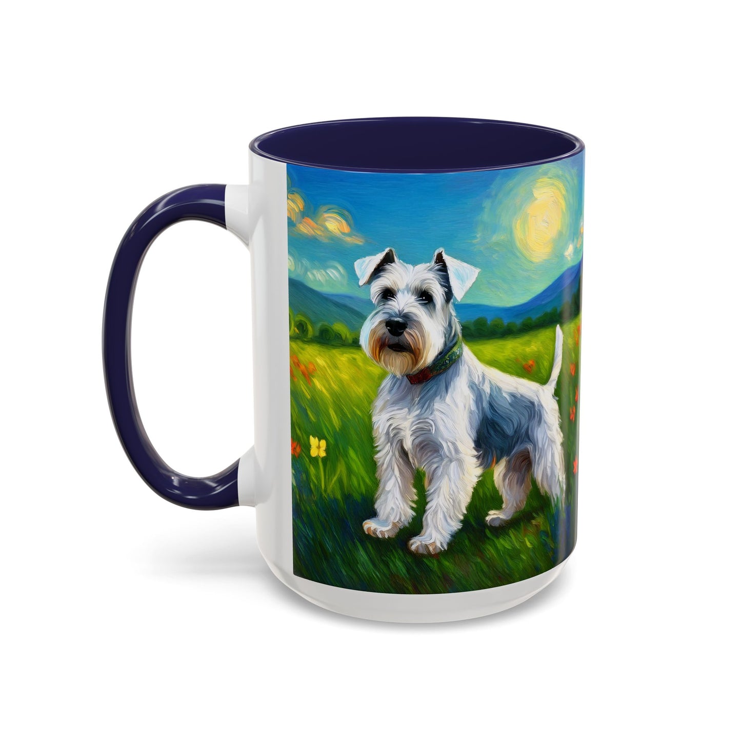 White Schnauzer Accent Coffee Mug - 2 Sizes
