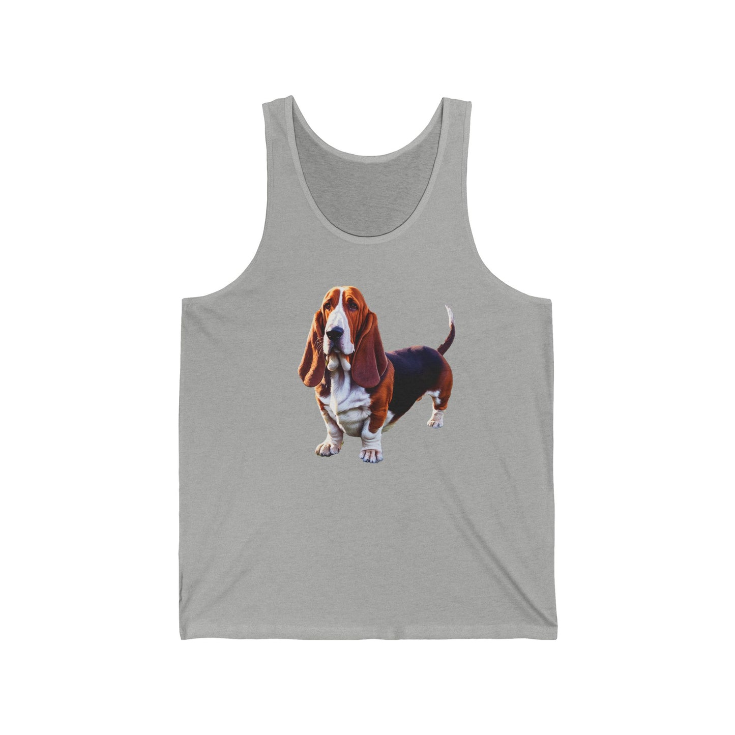 Basset Hound Unisex Jersey Tank Top – A Touch of Canine Elegance