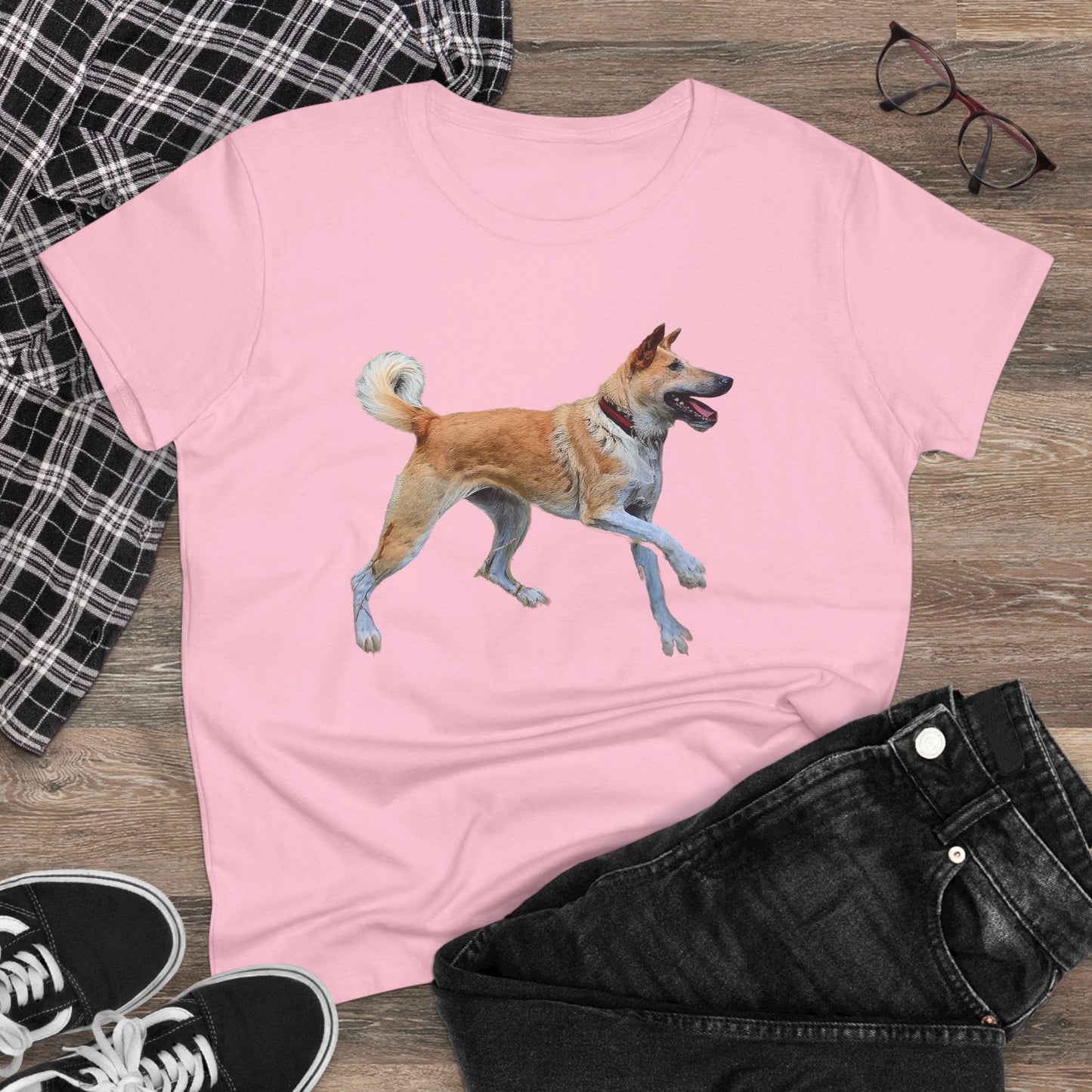 Korean Jindo Women's Midweight Cotton Tee