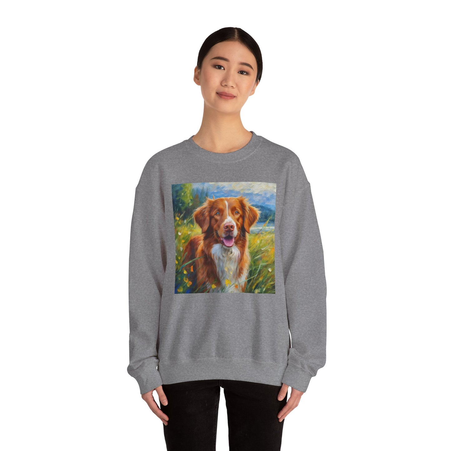 Dixie the Nova Scotia Duck Tolling Retriever 50/50 Crewneck Sweatshirt