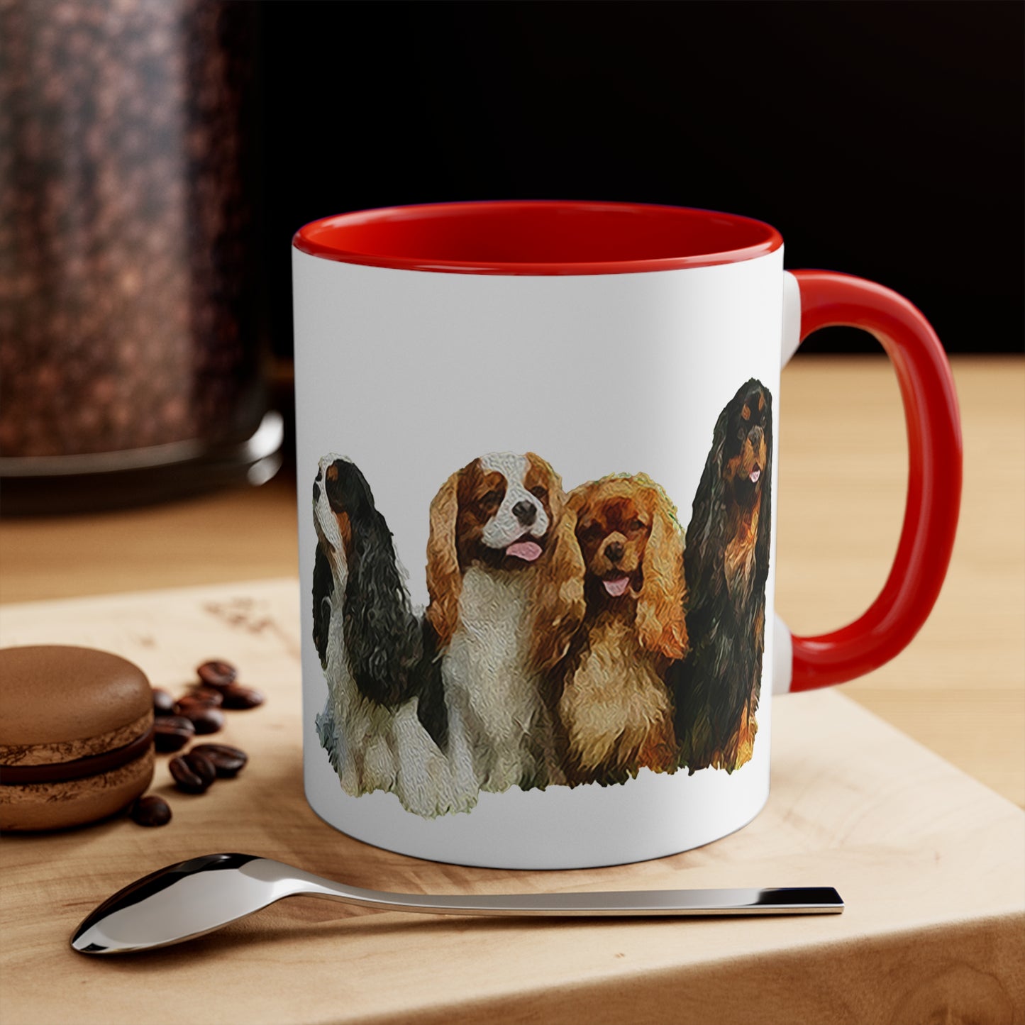 King Charles Spaniels 'Cavalier Club' Accent Coffee Mug, 11oz