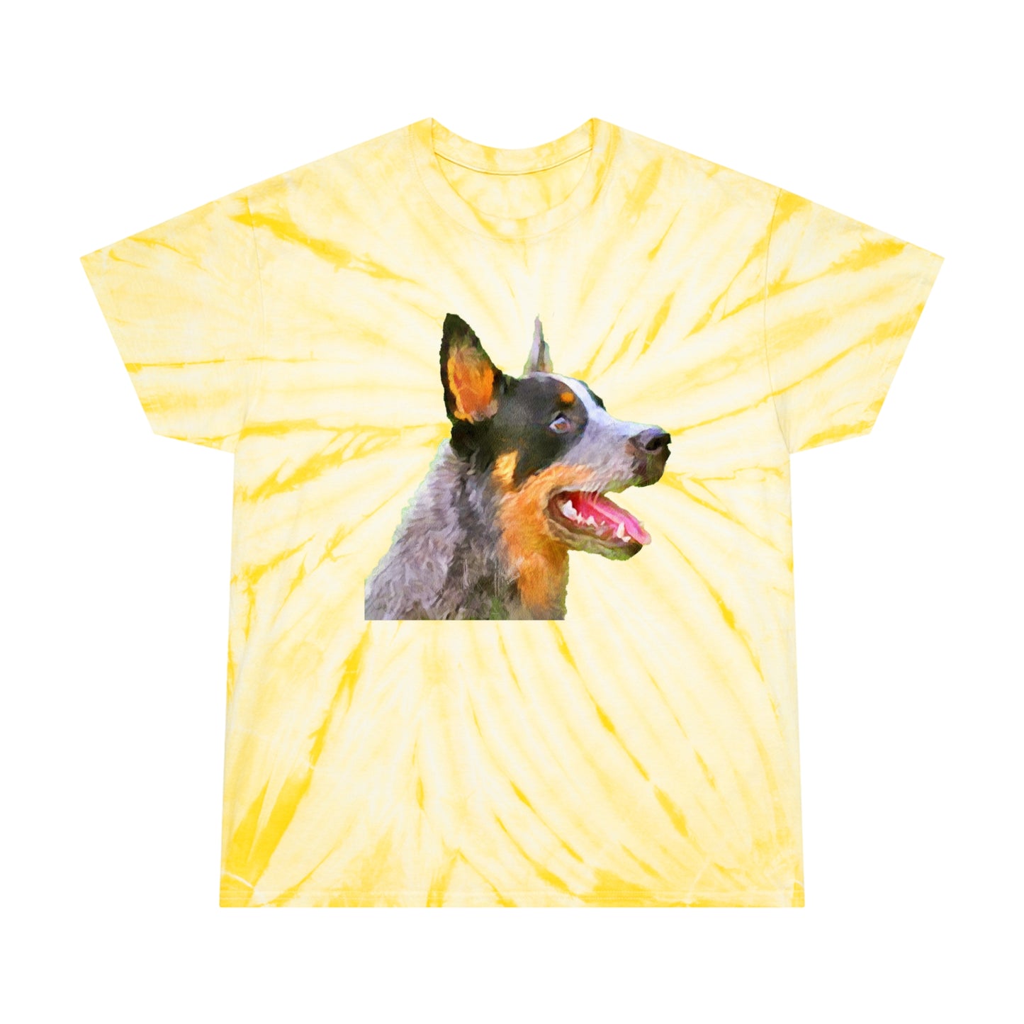 Blue Heeler 'Percy' Unisex Cotton Tie-Dye Tee, Cyclone