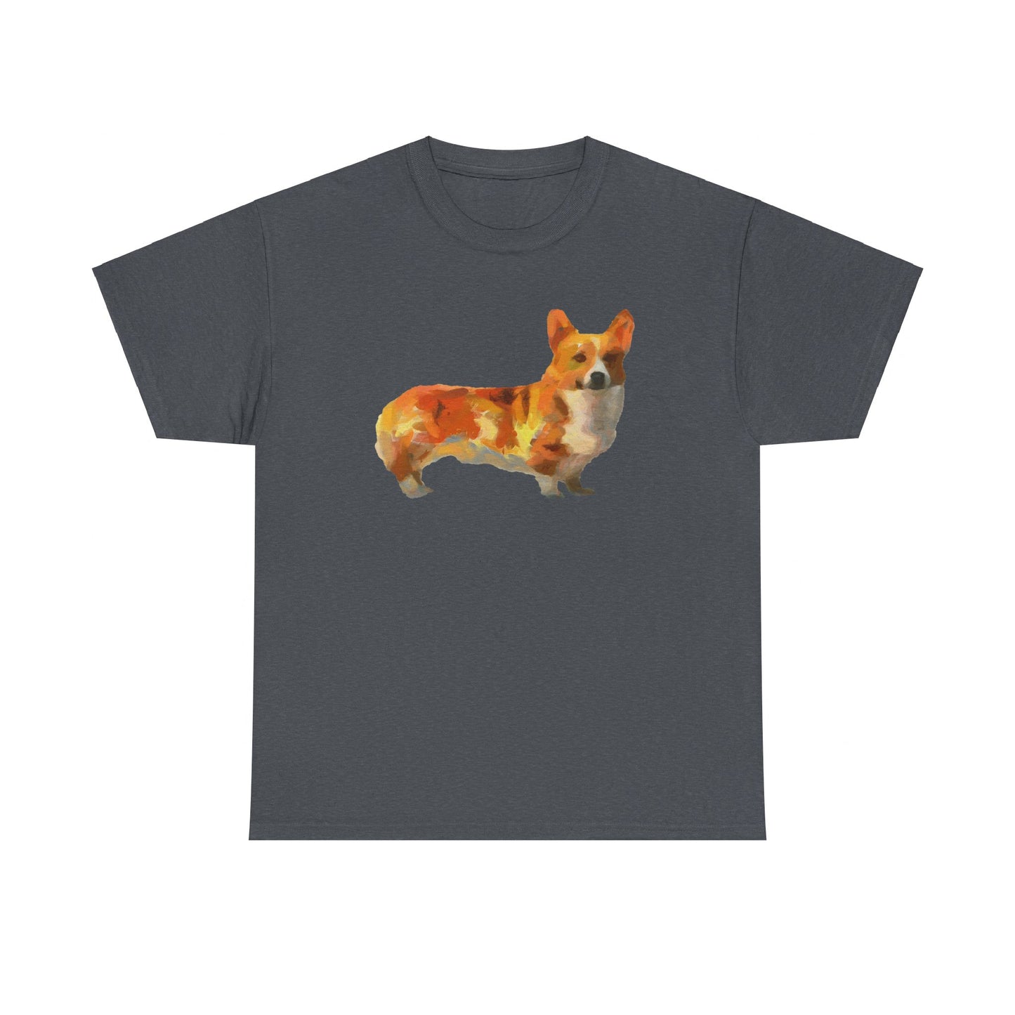 Elegant Pembroke Welsh Corgi Unisex Heavy Cotton Tee