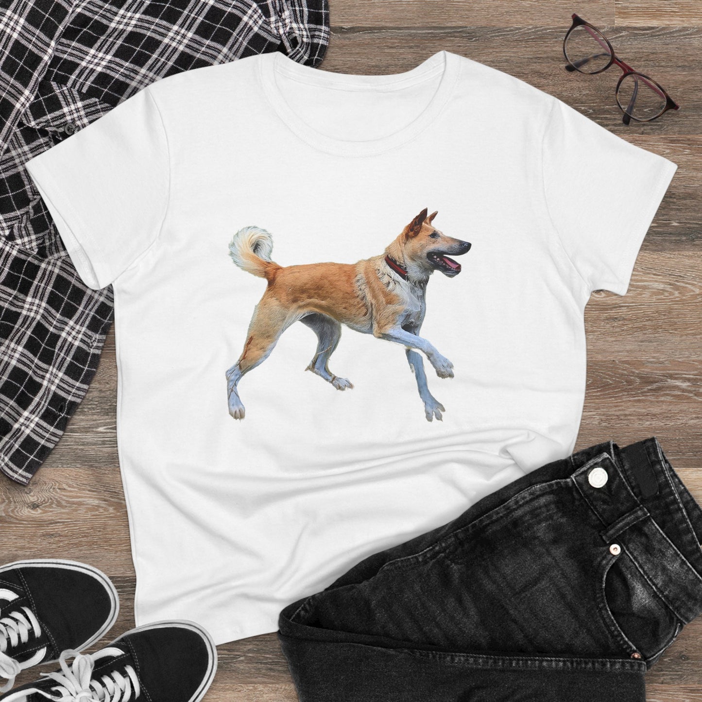 Korean Jindo Women's Midweight Cotton Tee