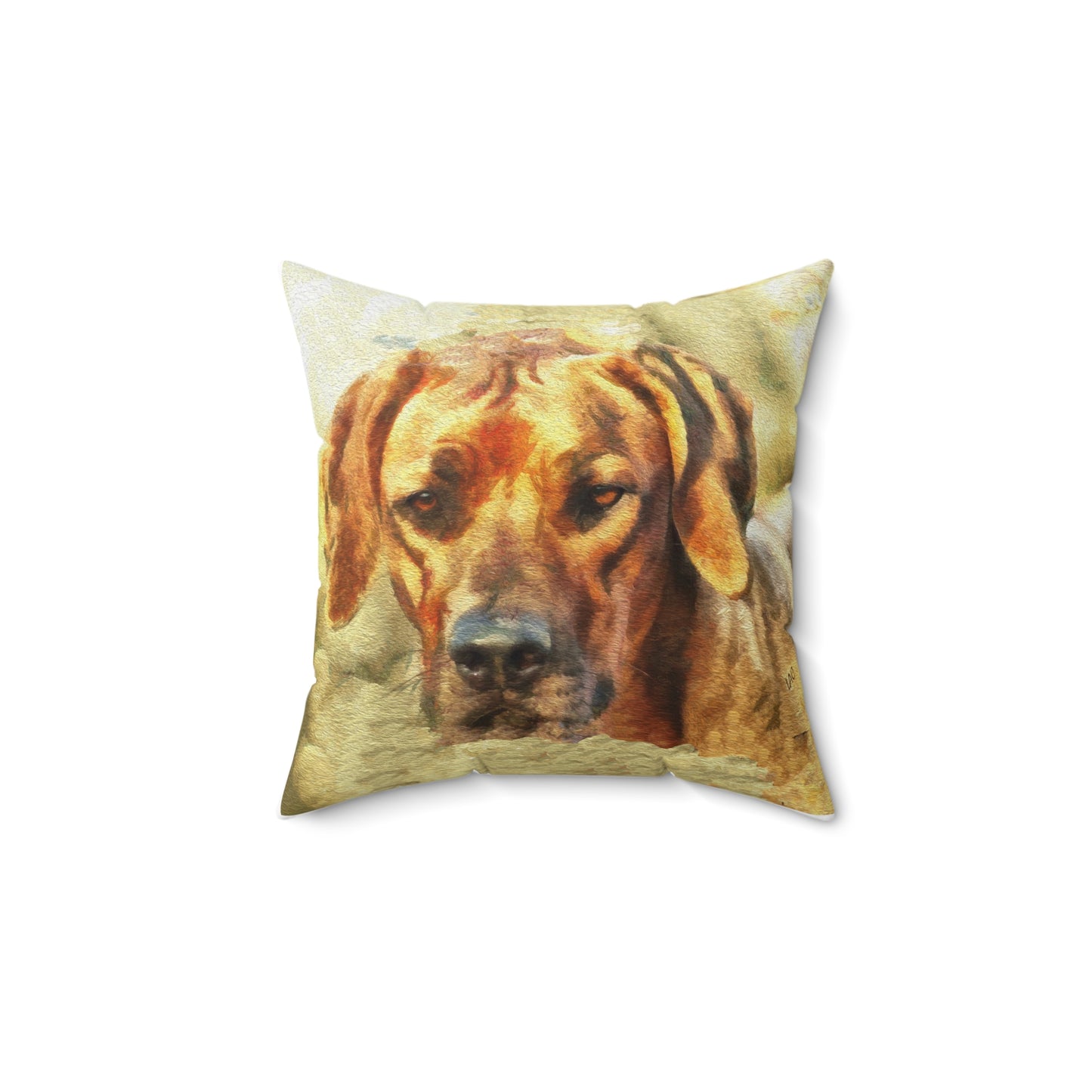 Rhodesian Ridgeback 'Zulu' Spun Polyester Throw Pillow