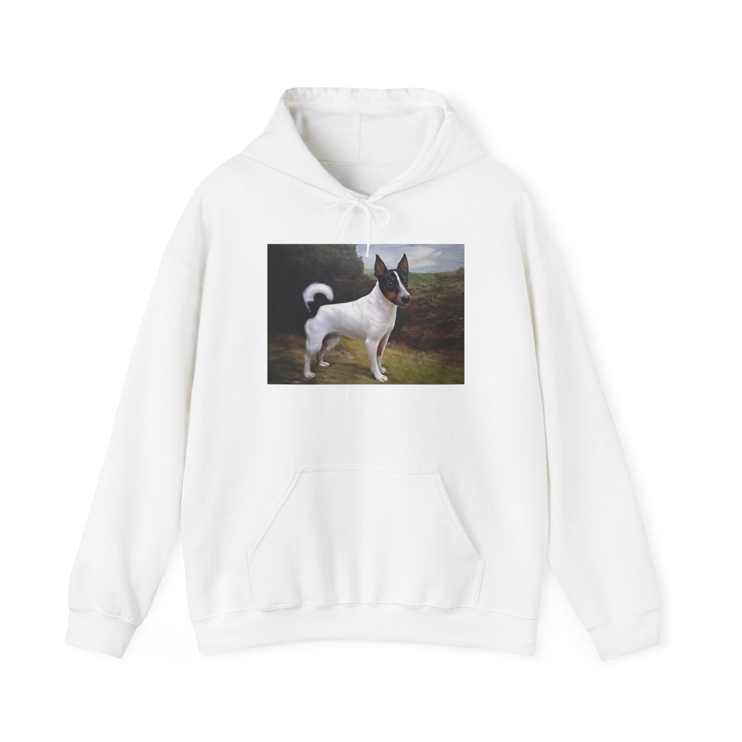 Japanese Terrrier -- Vintage Inspired Dog Art Hooded Sweatshirt - Unisex 50/50