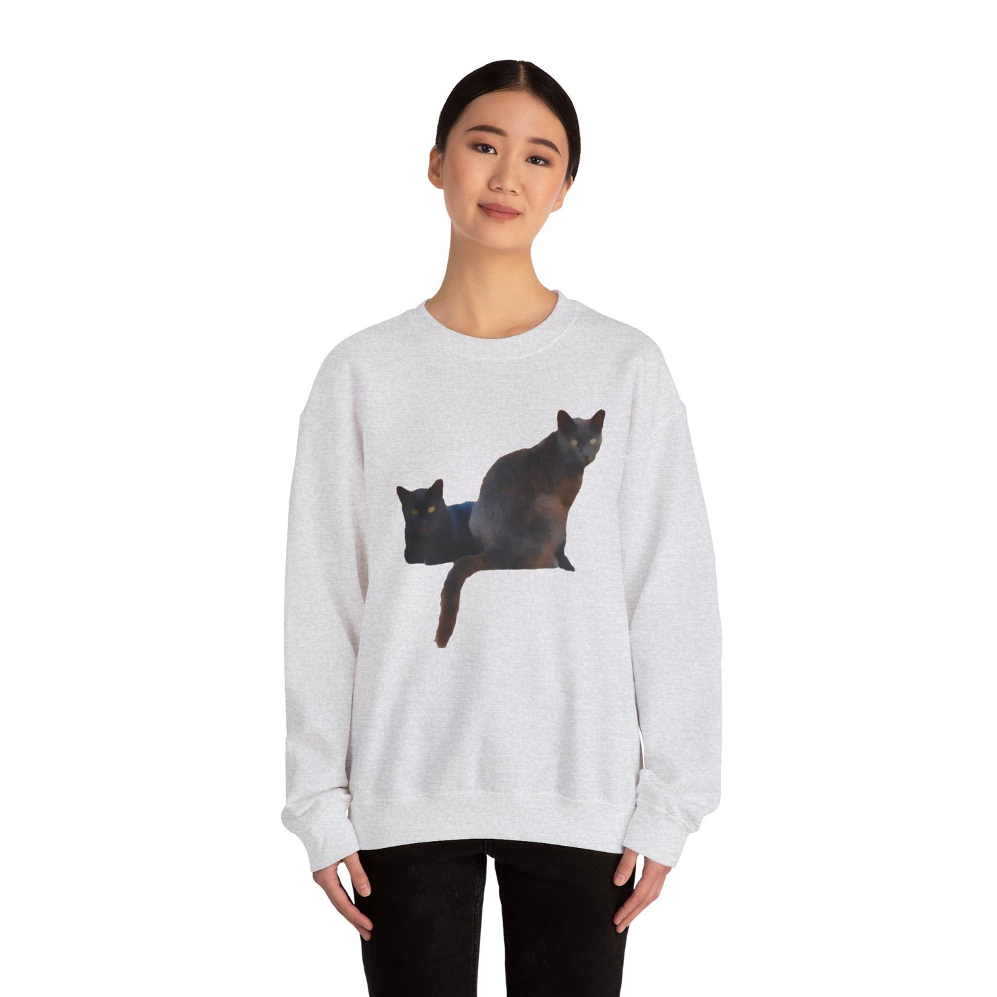 Black Cats 'Sifnos Sisters' Unisex 50/50 Crewneck Sweatshirt