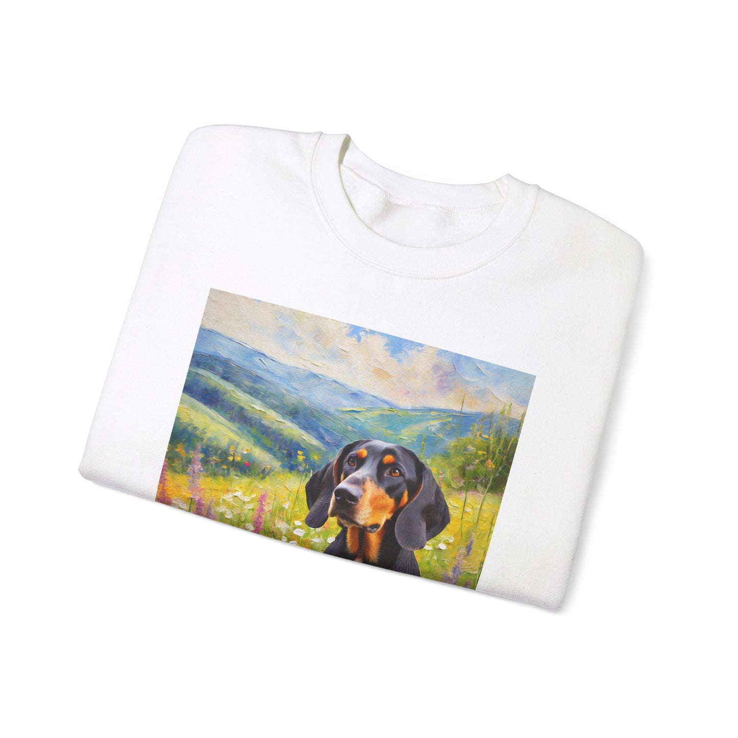 Black & Tan Coonhound Unisex 50/50 Crewneck Sweatshirt