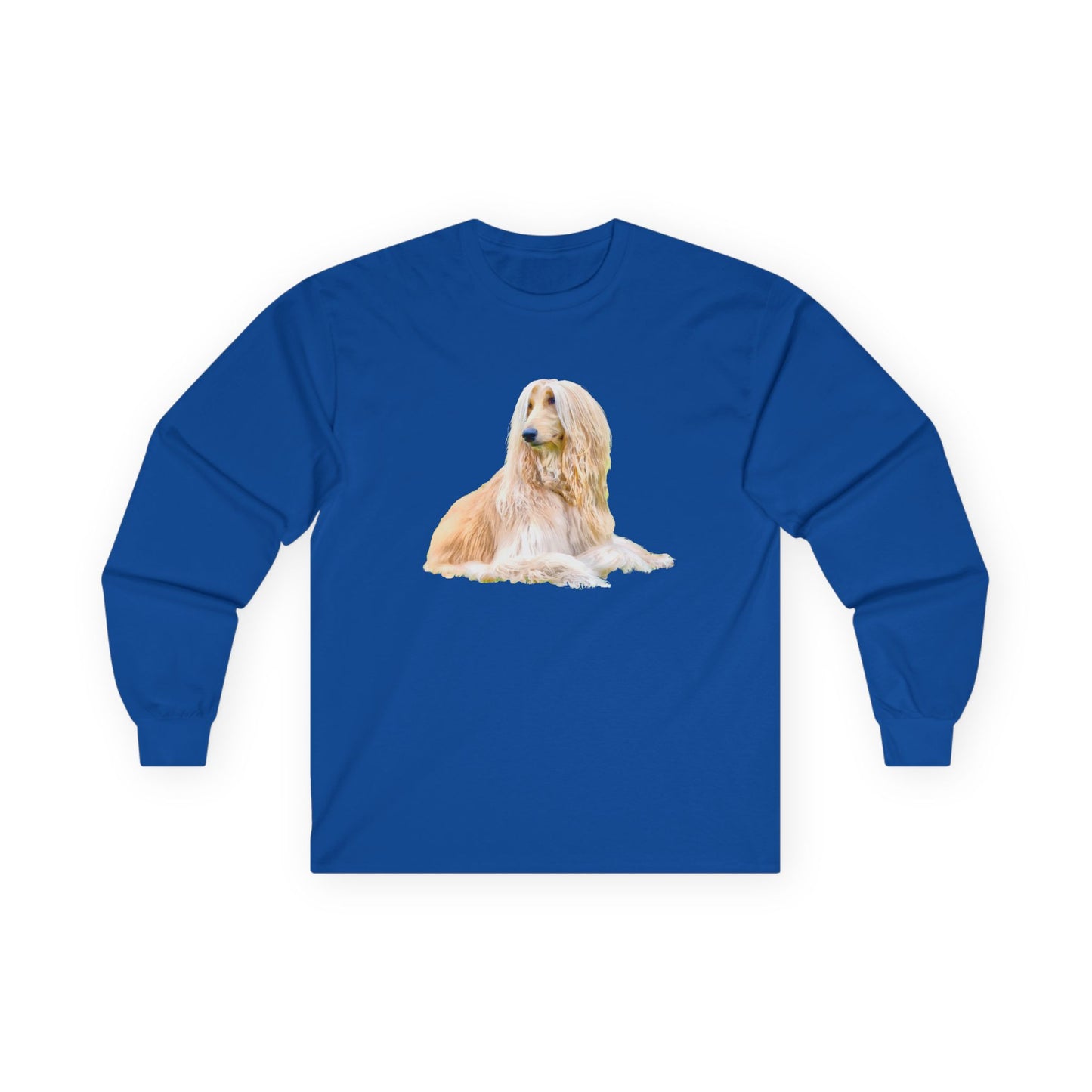 Afghan Hound Cotton Long Sleeve Tee - A Touch of Elegance