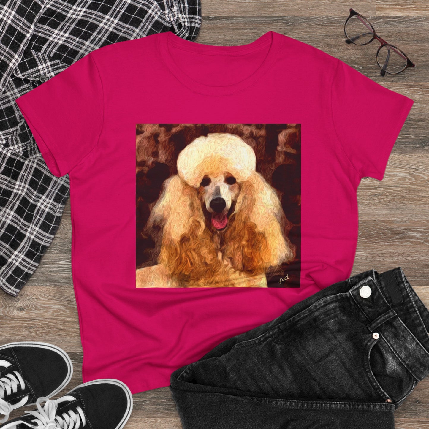 Poodle Women's Midweight Cotton Tee