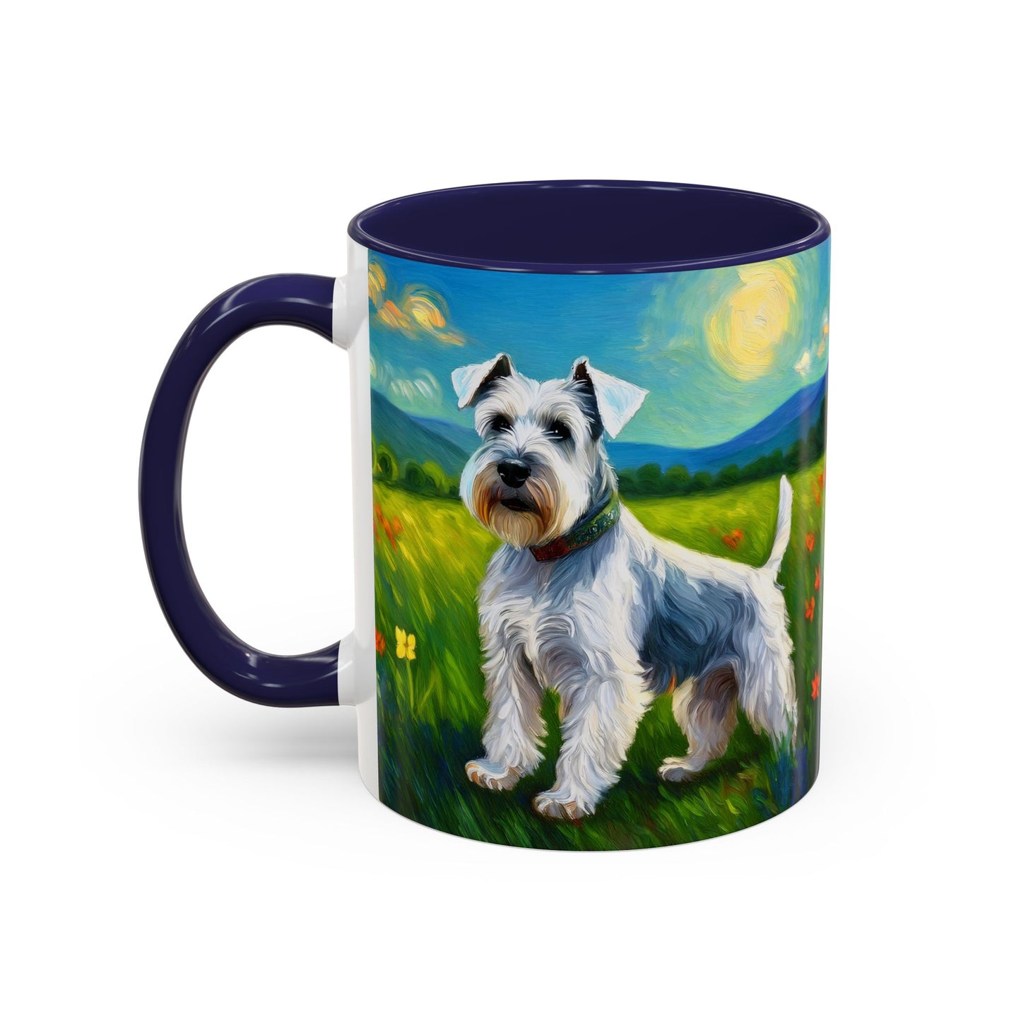 White Schnauzer Accent Coffee Mug - 2 Sizes