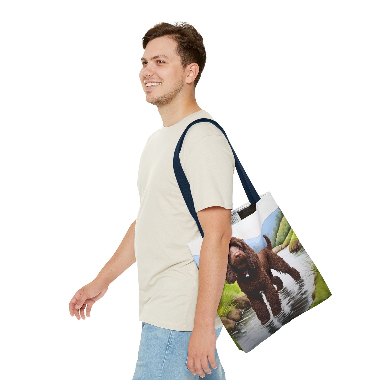 Irish Water Spaniel Polyester Tote Bag (AOP)