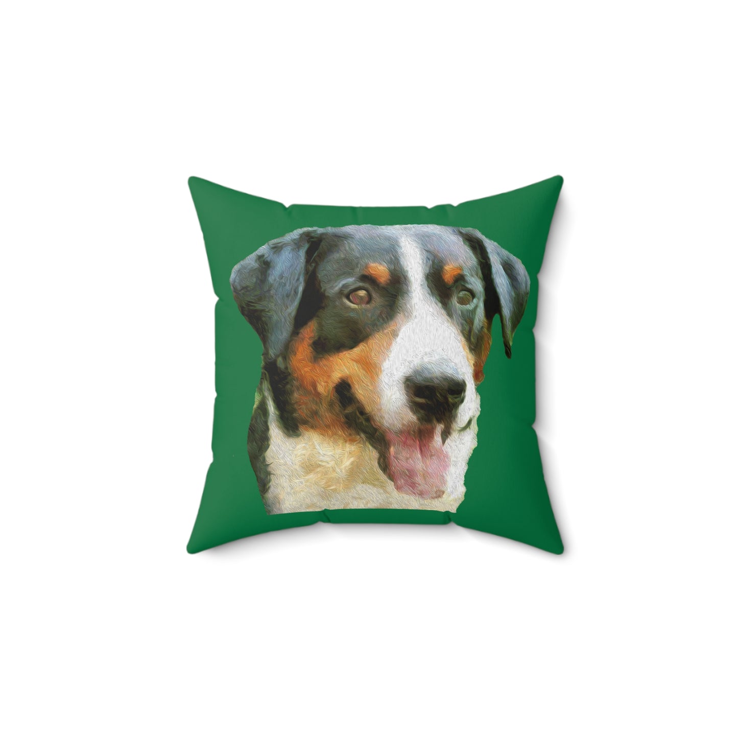 Appenzeller Sennenhund Spun Polyester Throw Pillow