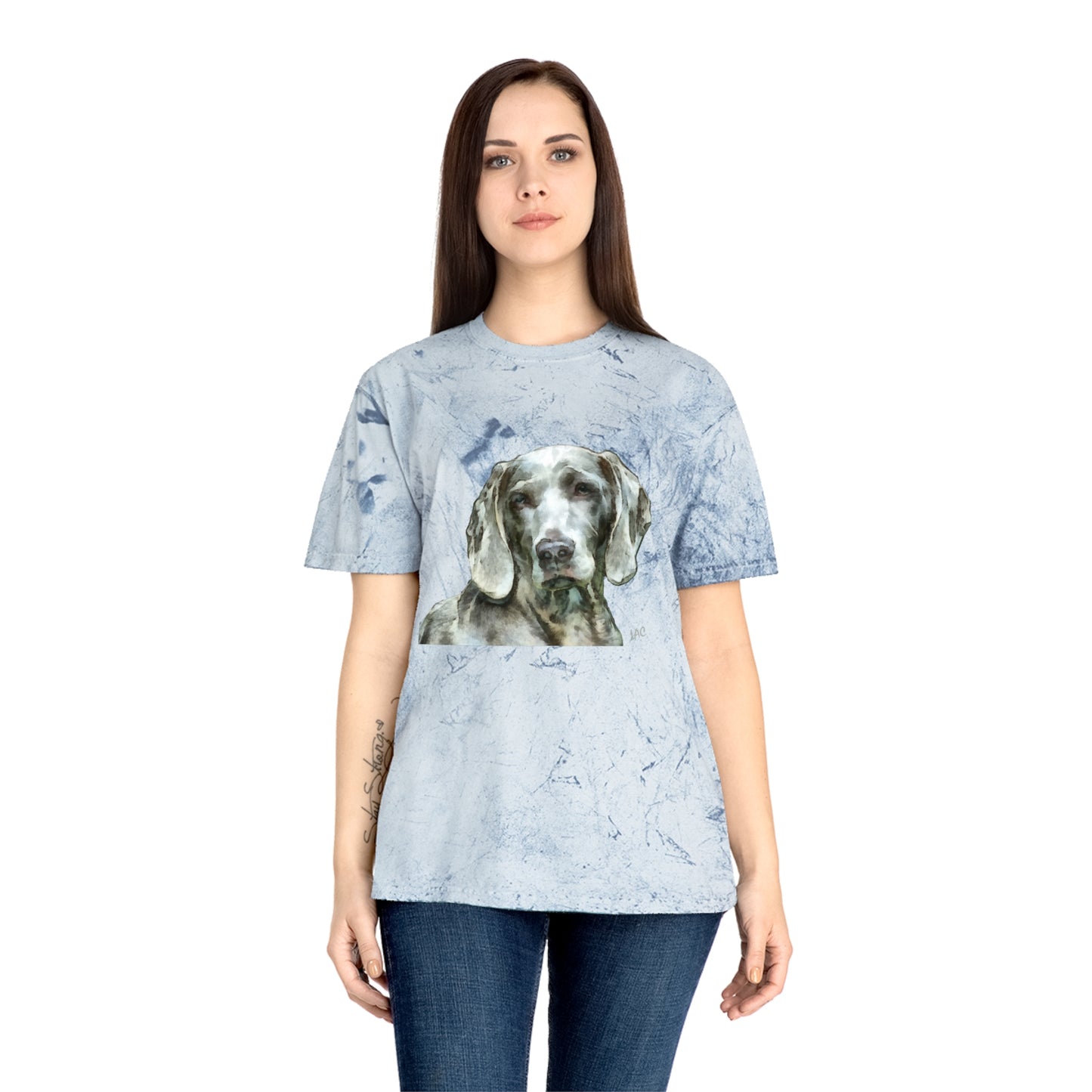 Weimaraner "Greyson" Unisex Cotton Color Blast T-Shirt