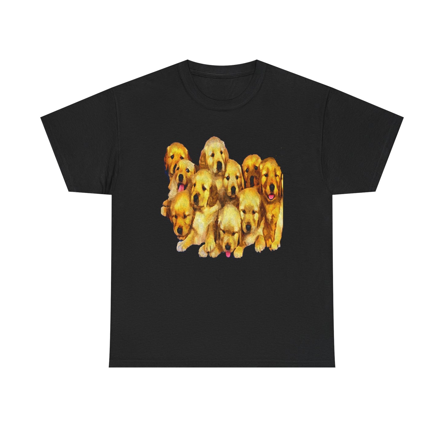 Golden Retriever Puppies Unisex Heavy Cotton Tee