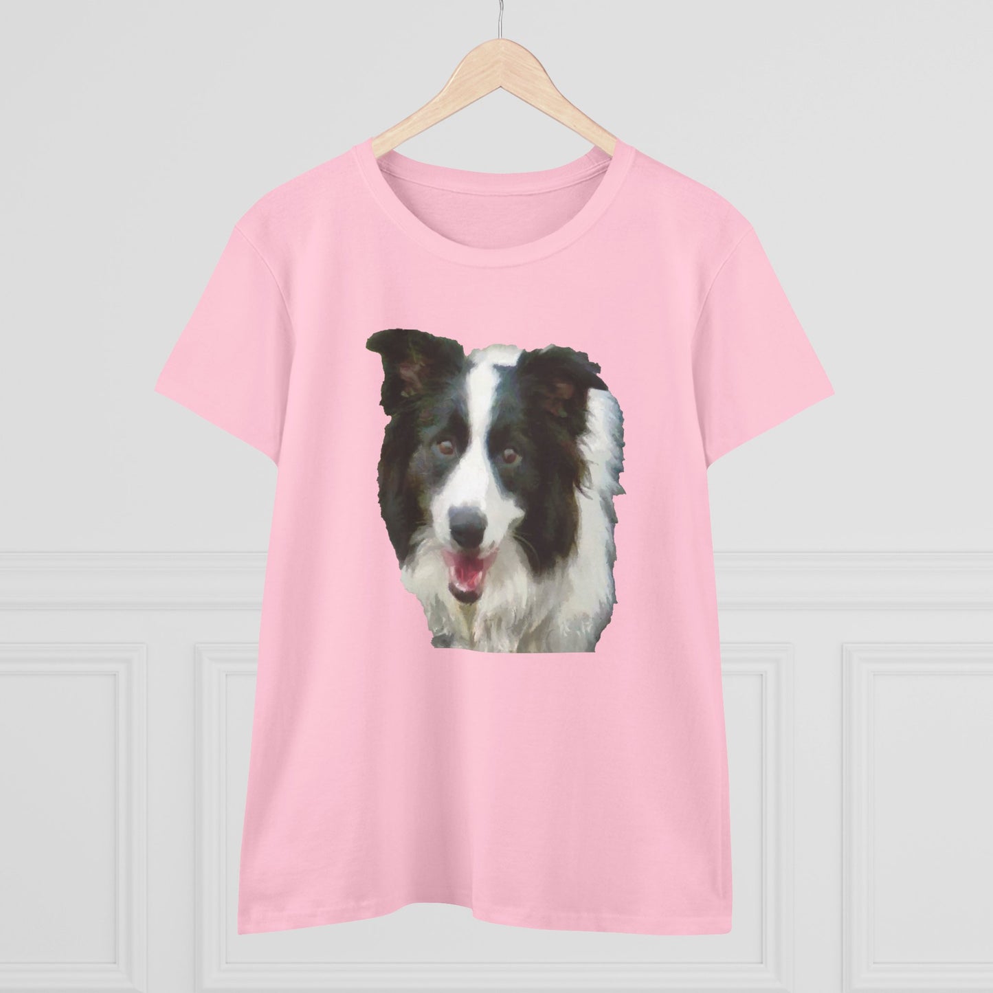 Border Collie '#2' Women's Midweight Cotton Tee