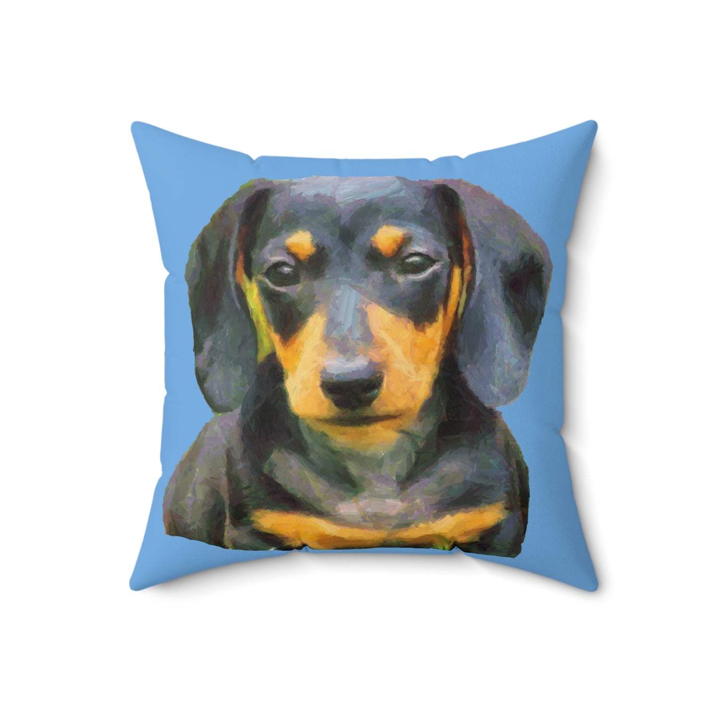 Dachshund 'Doxie #2' Spun Polyester Throw Pillow