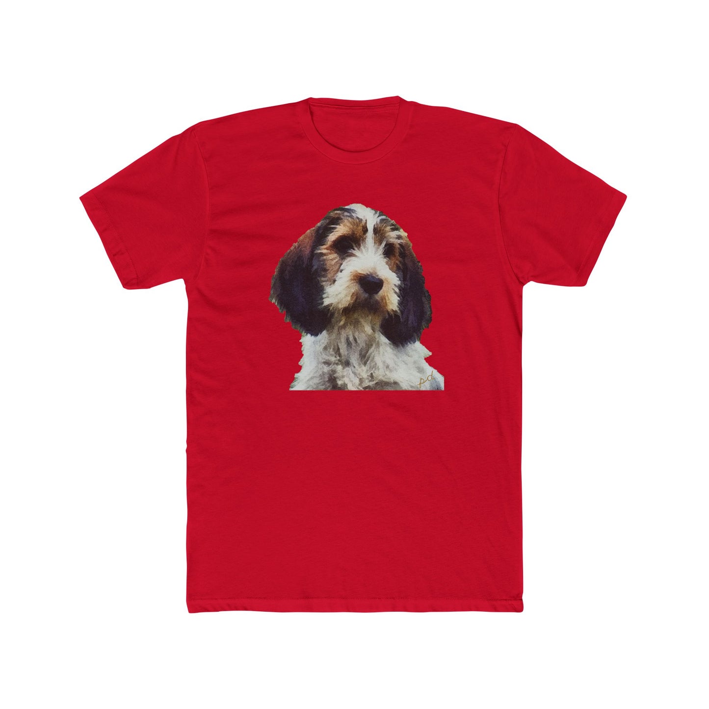 Petit Basset Griffon Vendéen Men's Fitted Cotton Crew Tee