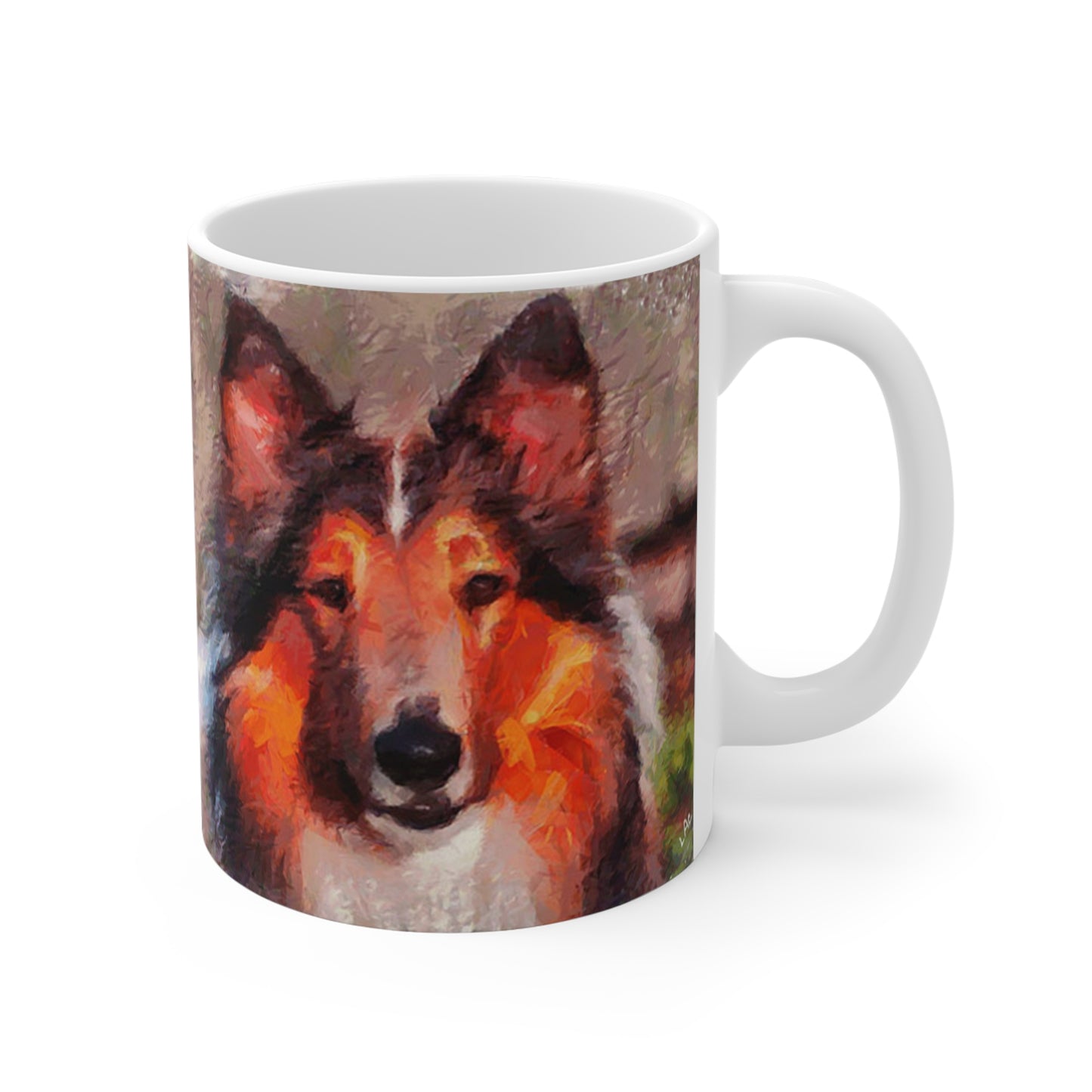 Rough Coated Collie Ceramic Mug 11oz - A Sip of Canine Charm