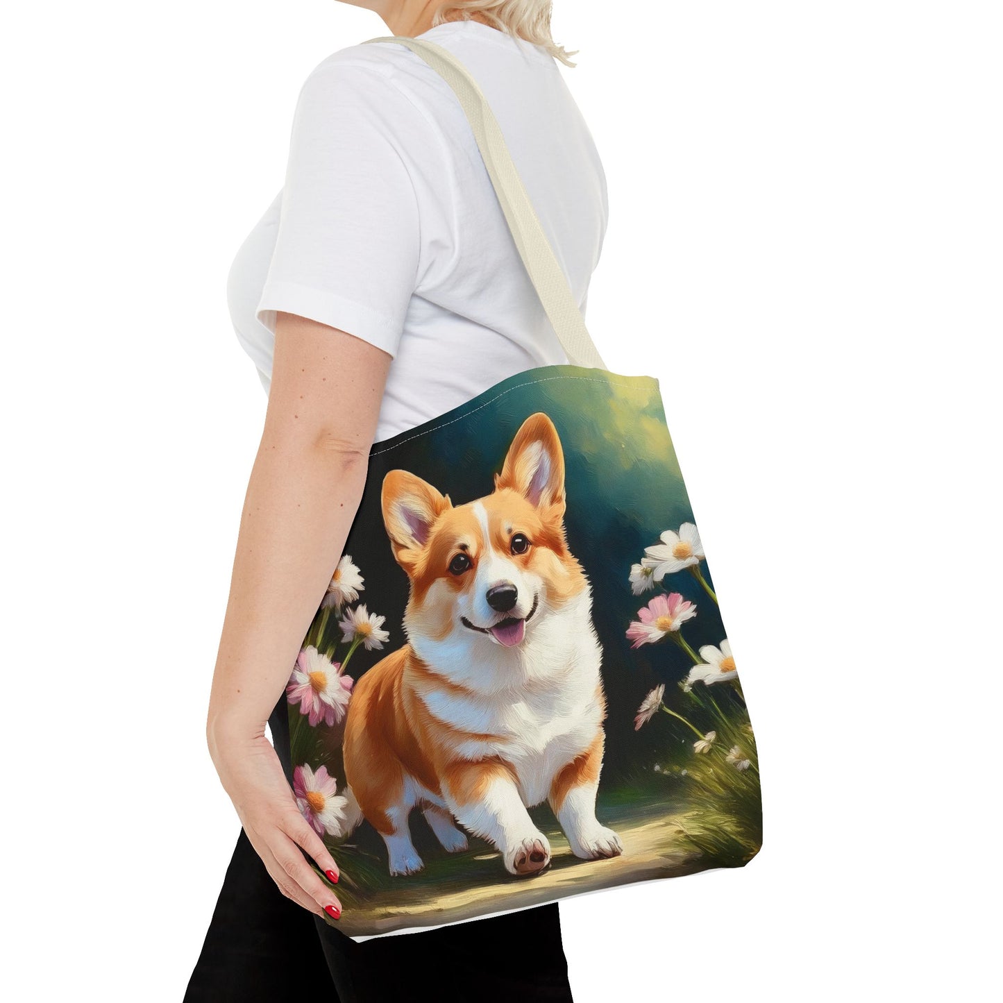 Welsh Corgi Puppy - Polyester Tote Bag (AOP)