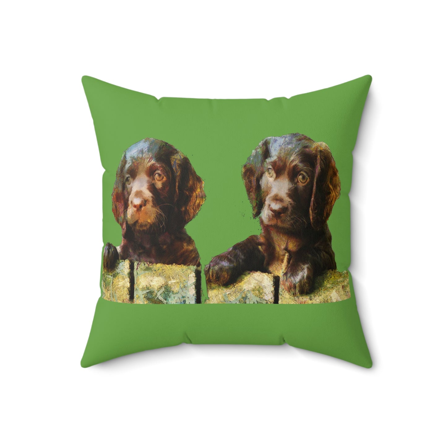 Boykin Spaniels Spun Polyester Throw Pillow