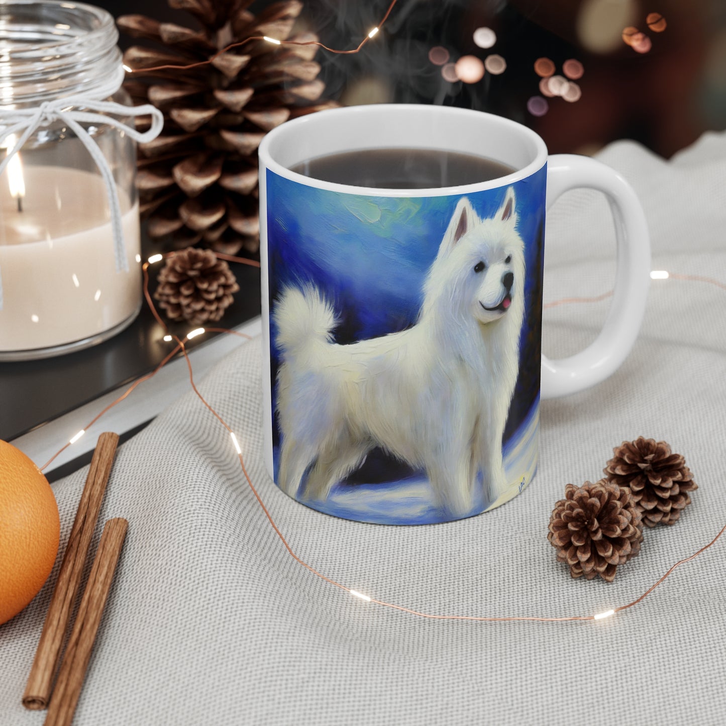 American Eskimo Dog Ceramic Mug 11oz: A Sip of Love