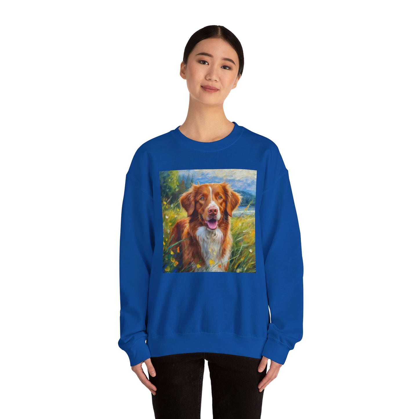 Dixie the Nova Scotia Duck Tolling Retriever 50/50 Crewneck Sweatshirt