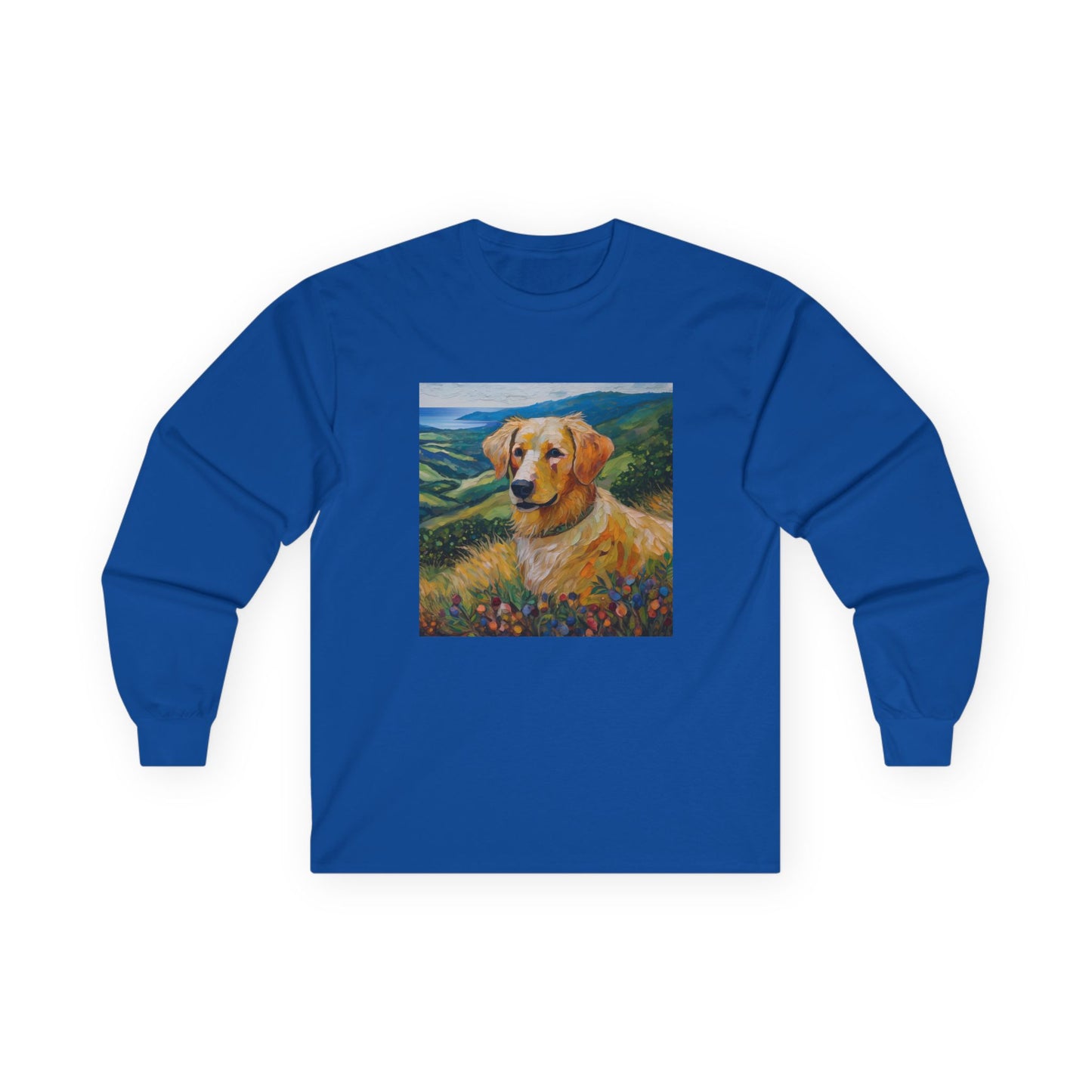 Golden Retriever #3 Unisex Cotton Long Sleeve Tee