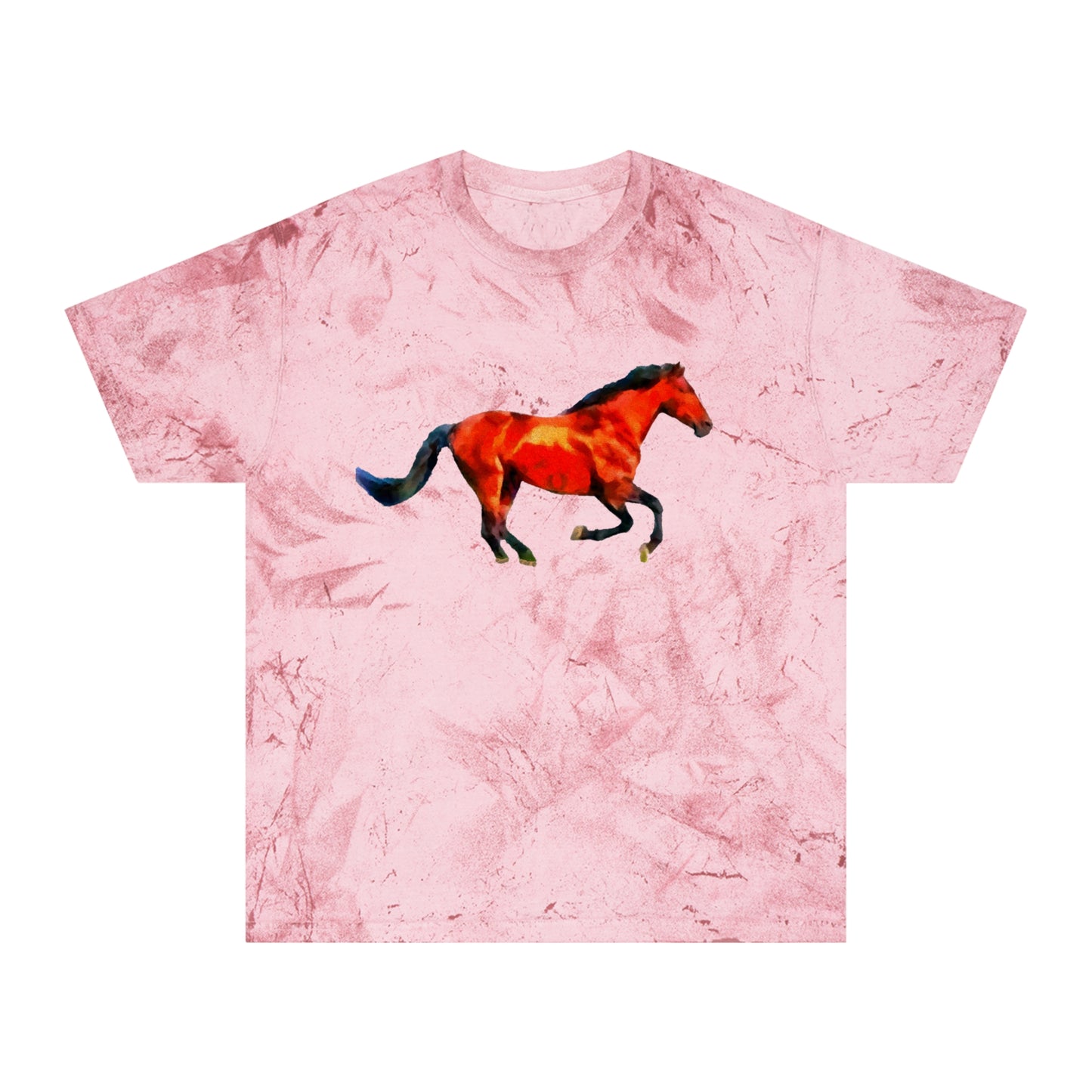 Horse 'Old Red' Unisex Cotton Color Blast T-Shirt