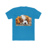 Cavalier King Charles Spaniel Puppy - Men's Fitted Cotton Crew Tee
