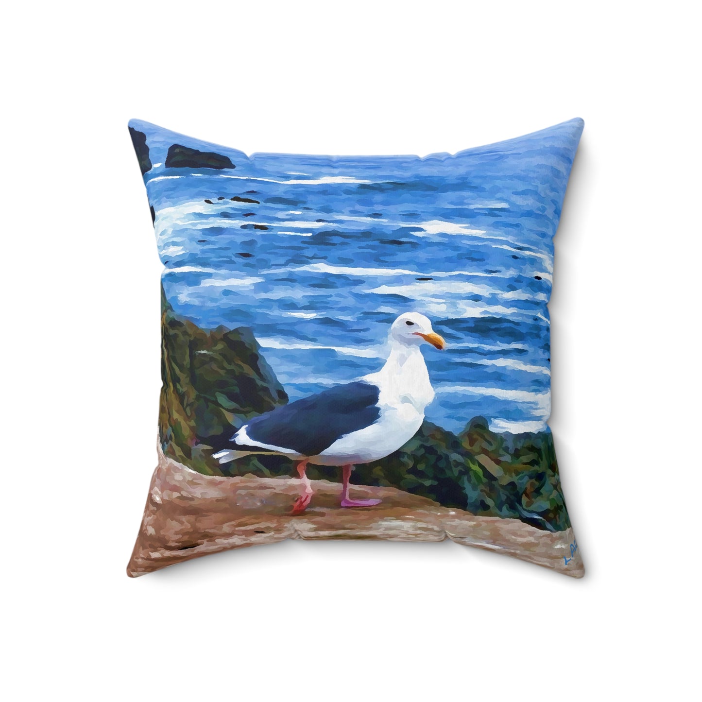 Bodega Seagull Spun Polyester Throw Pillow