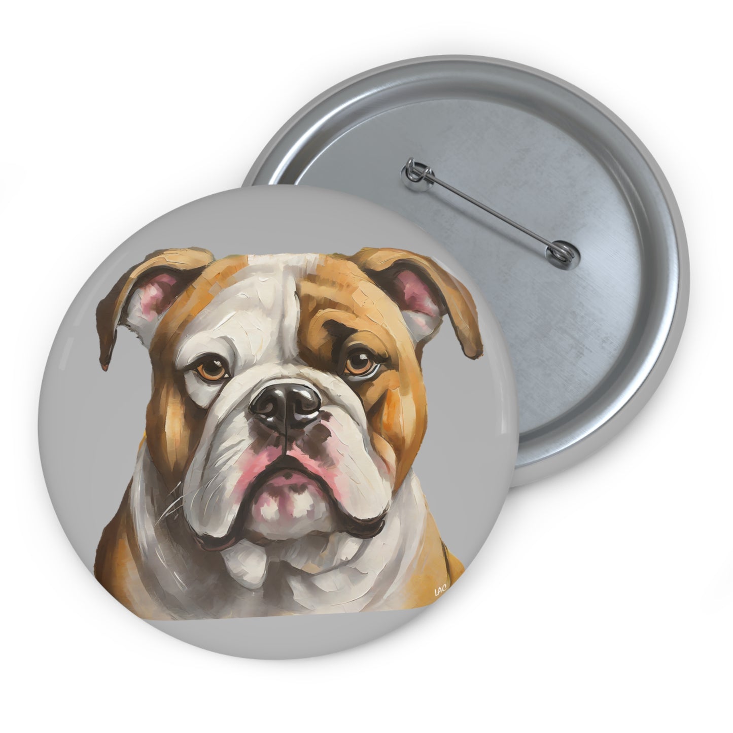 American Bulldog Metal Pinback Buttons: Artistry in Accessory