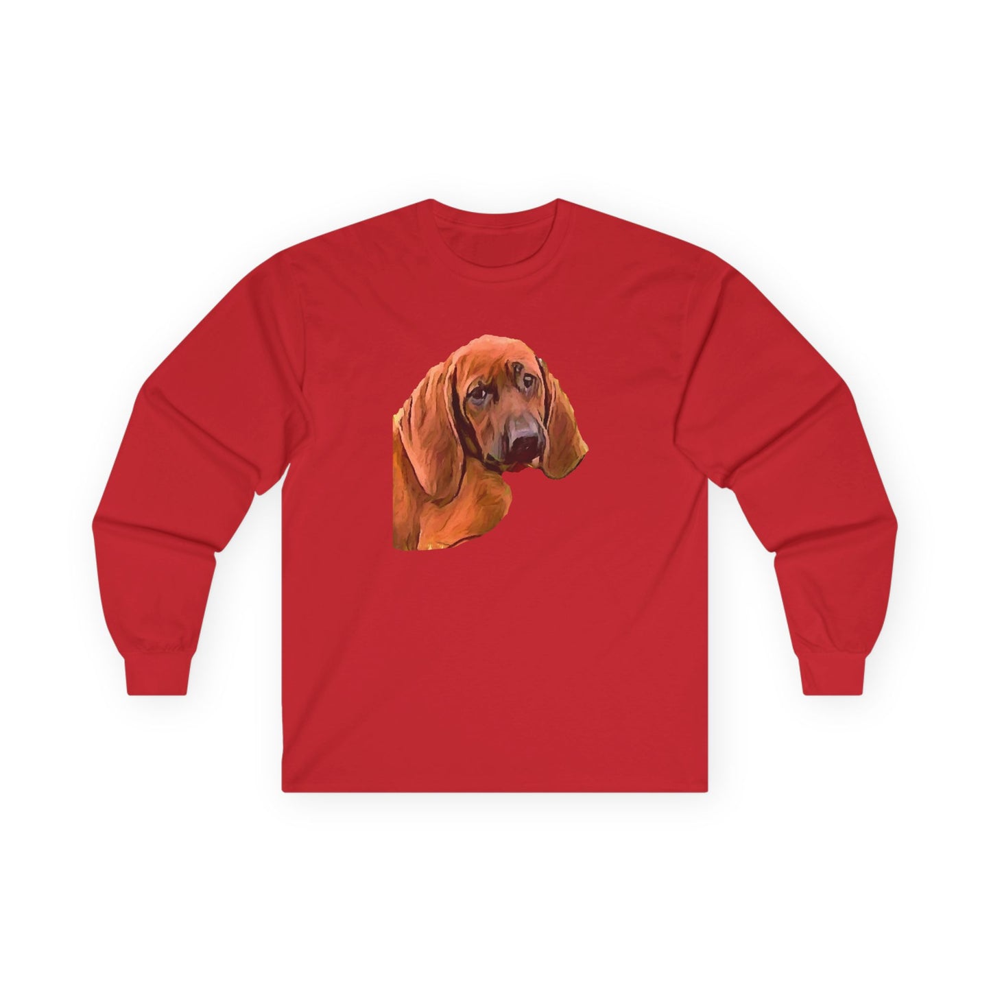 Redbone Coonhound - Unisex Cotton Long Sleeve Tee