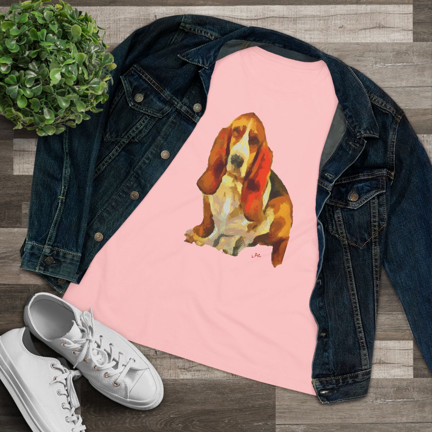 Basset Hound 'Lautrec' Women's Relaxed Fit Tee
