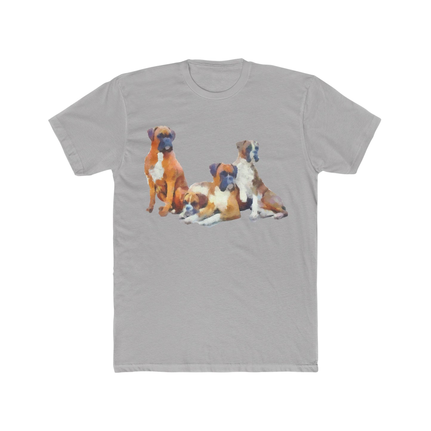 Boxer Quartet Men's Fitted Cotton Crew Tee: Art Meets Comfort