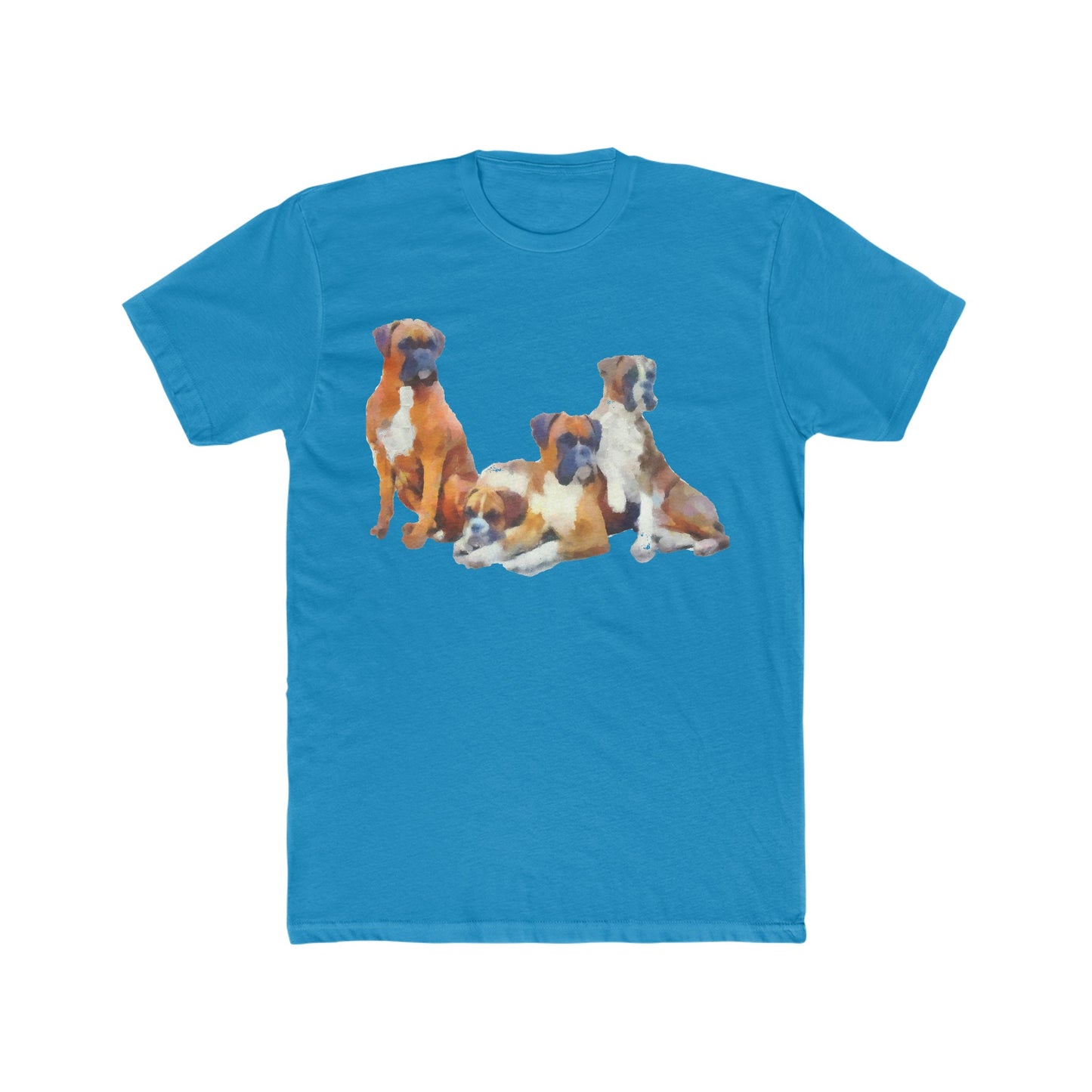 Boxer Quartet Men's Fitted Cotton Crew Tee: Art Meets Comfort
