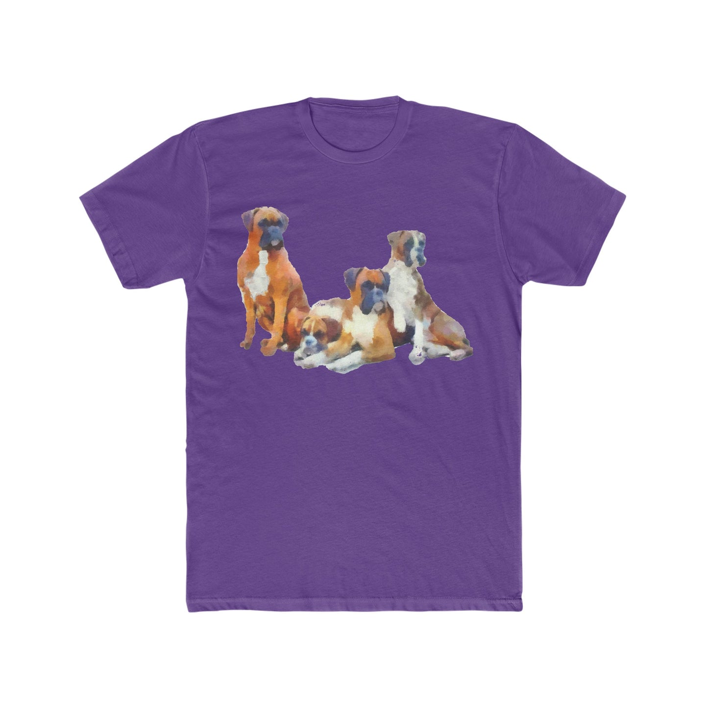 Boxer Quartet Men's Fitted Cotton Crew Tee: Art Meets Comfort